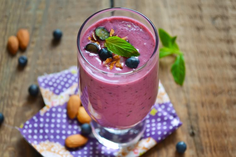 smoothie, borovnice