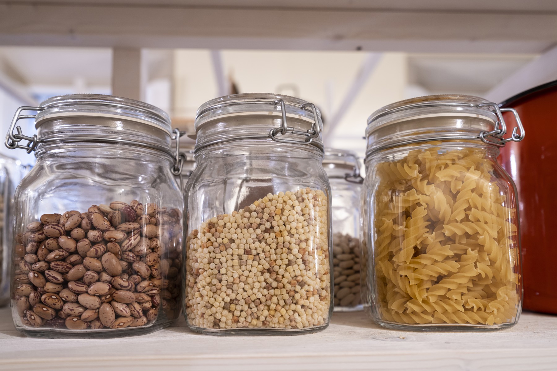 Beans, pasta and rice