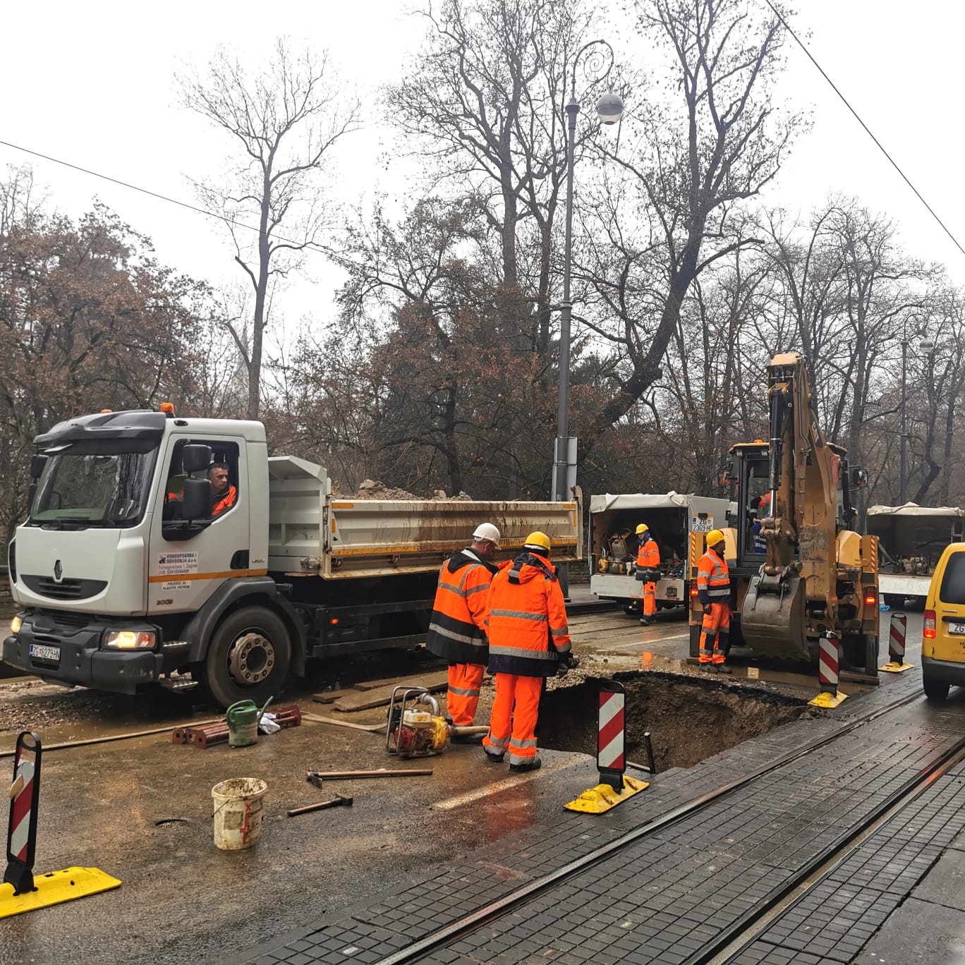 ribnjak, puknuće cijevi