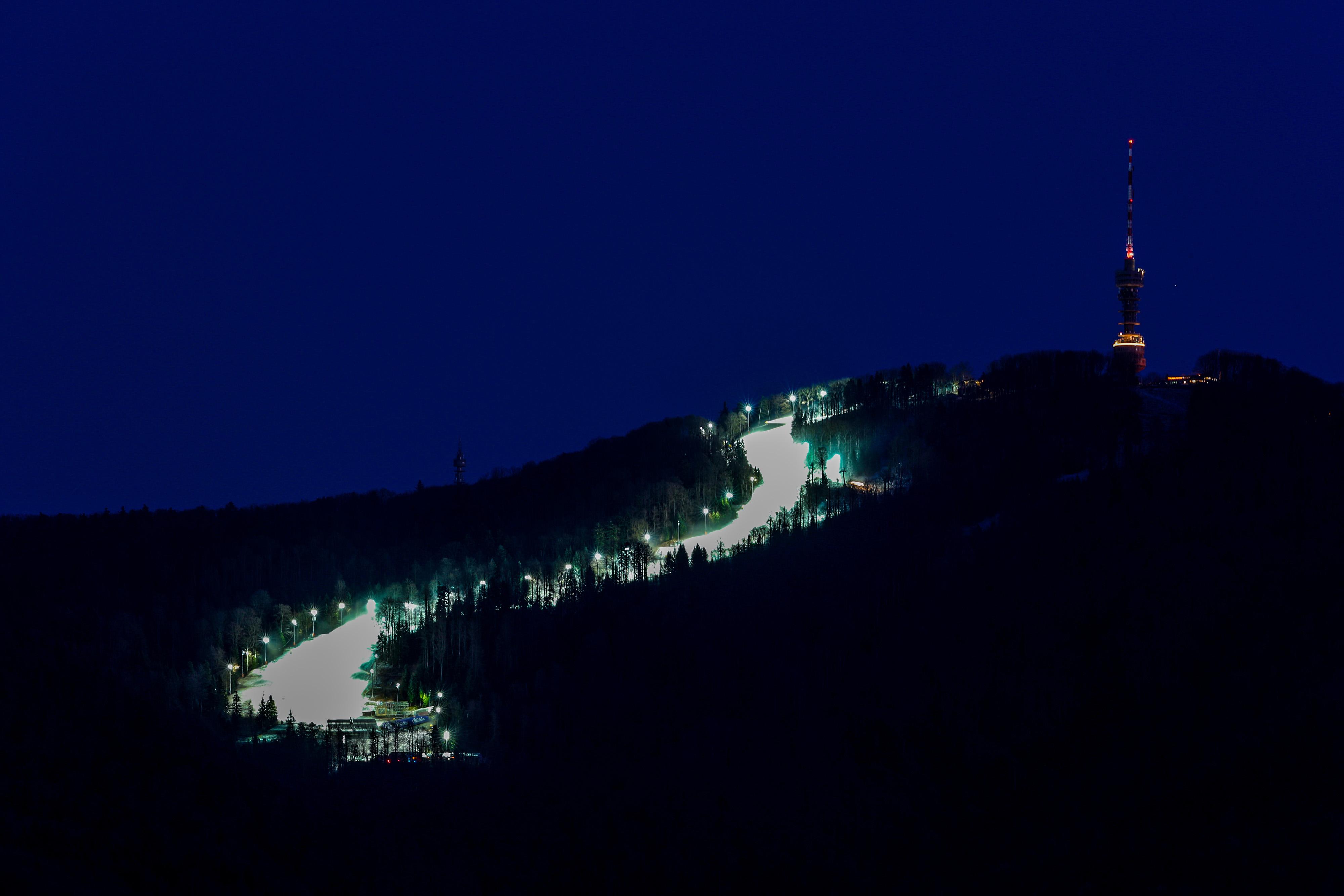 Pogled na Crveni spust na kojem će se održati utrka skijaškog kupa Snježna kraljica