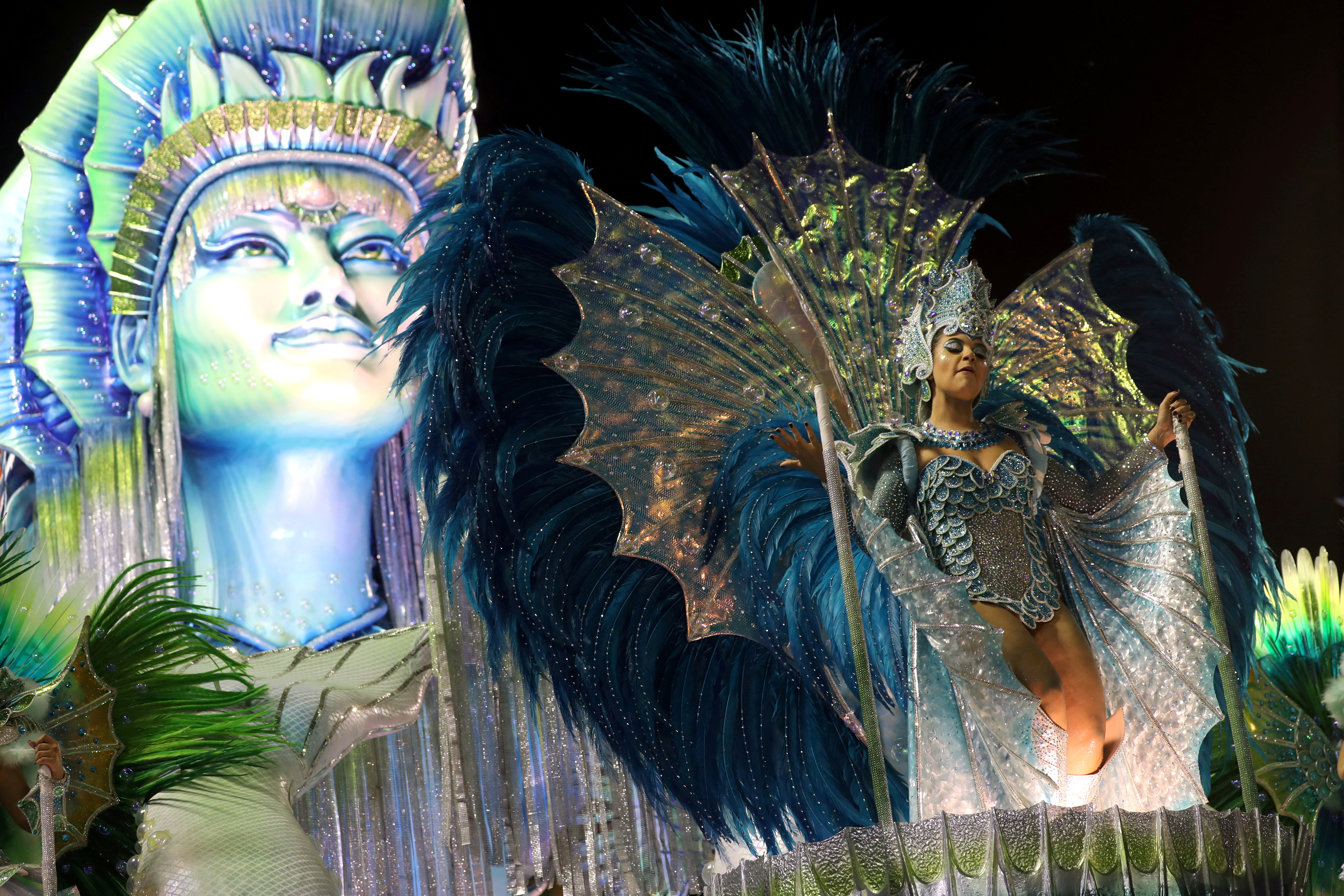 FILE PHOTO: Carnival parade in 2020 at the Sambadrome in Rio de Janeiro