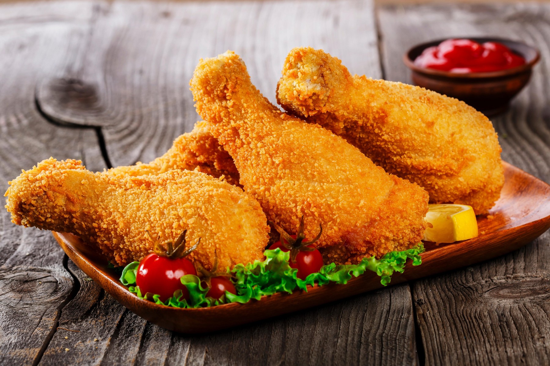 fried chicken legs breaded