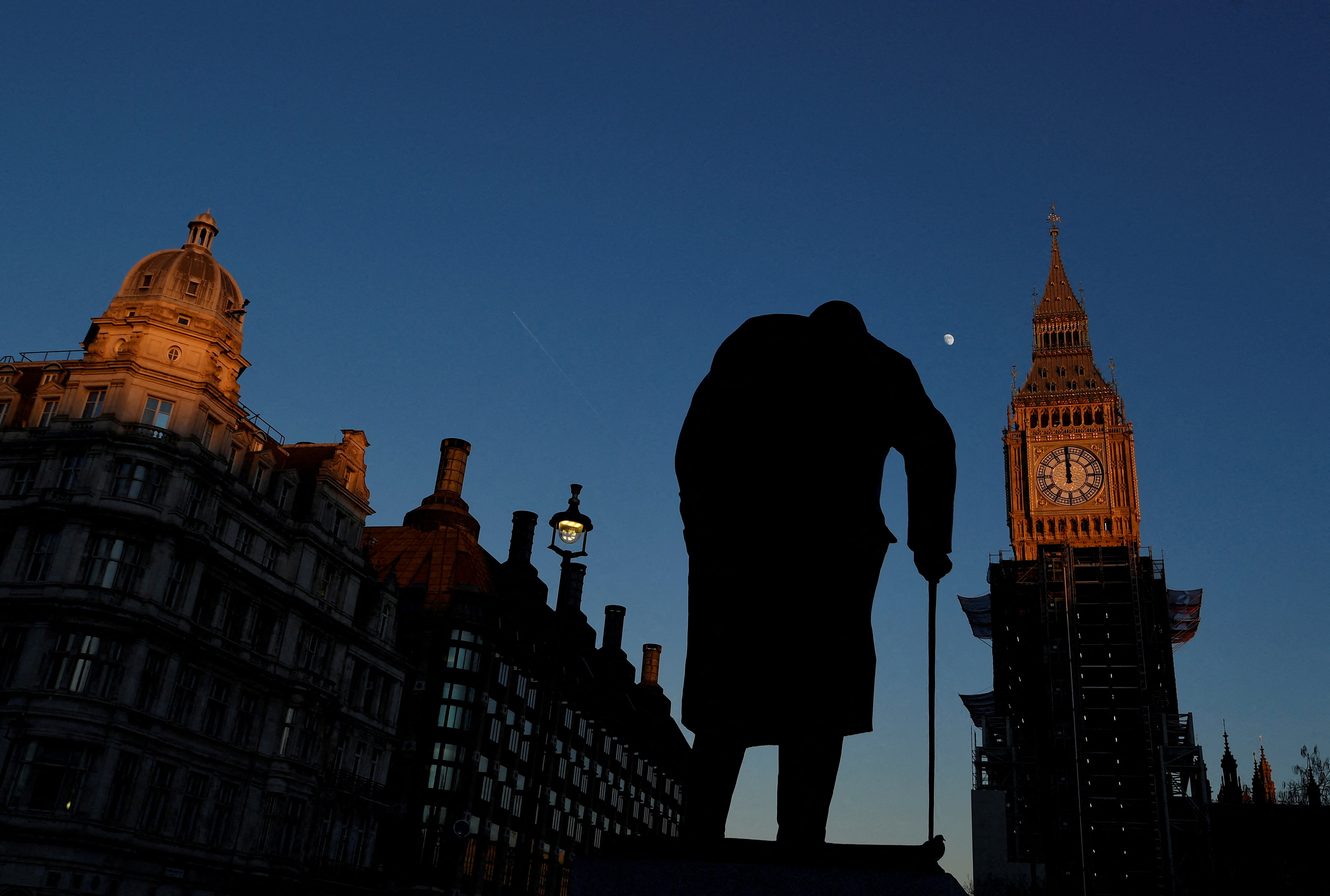 The Elizabeth Tower, more commonly known as Big Ben, is seen at the Houses of Parliament in London, Britain