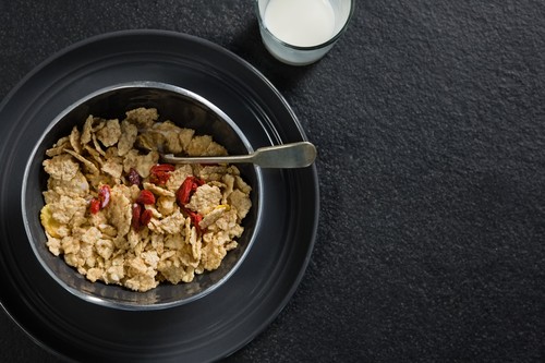 Breakfast cereals in bowl