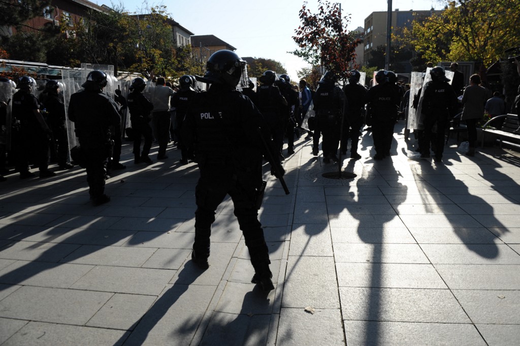 crnogorska policija, crna gora, prosvjed, kosovo