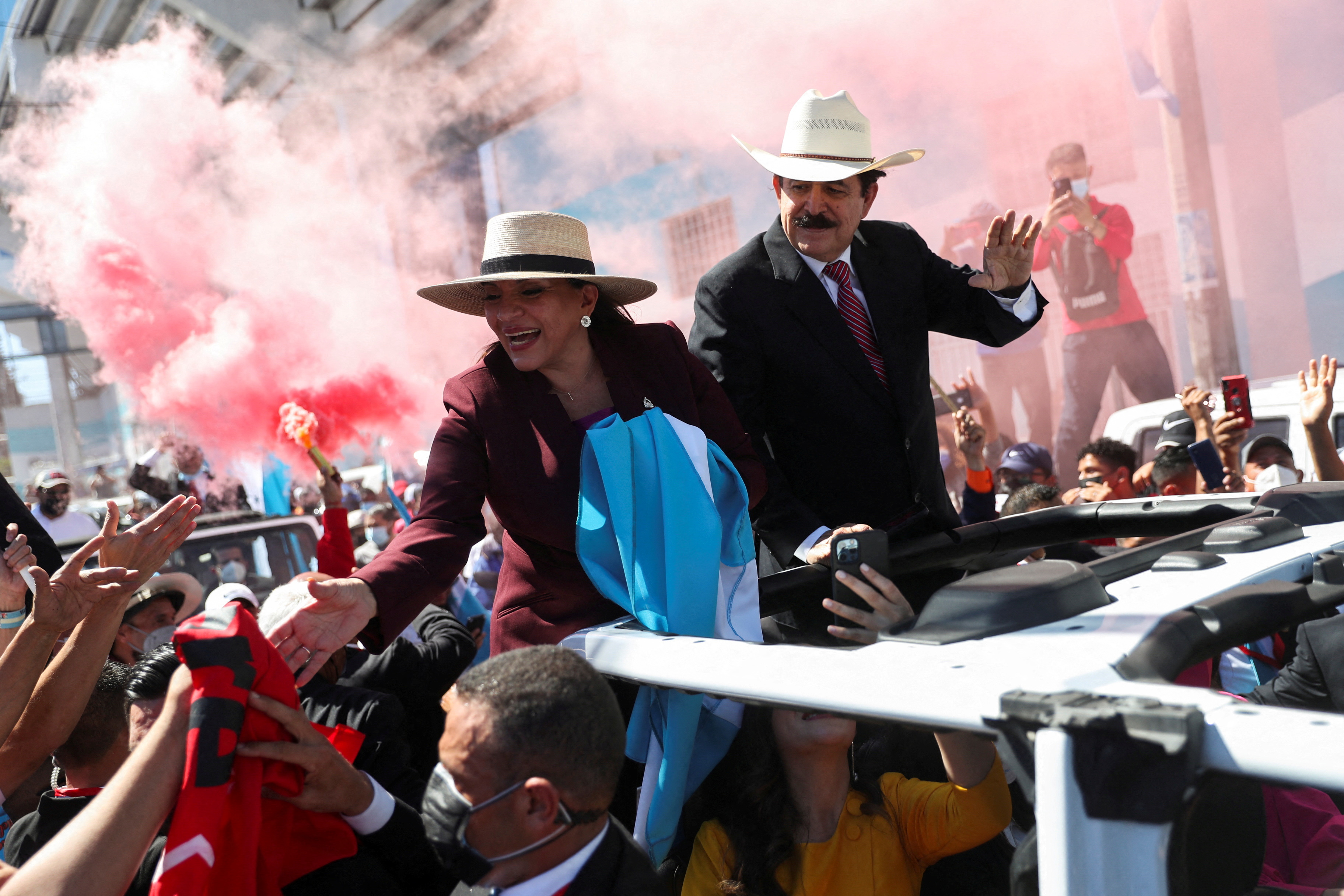 Swearing-in ceremony of new Honduran President Castro in Tegucigalpa