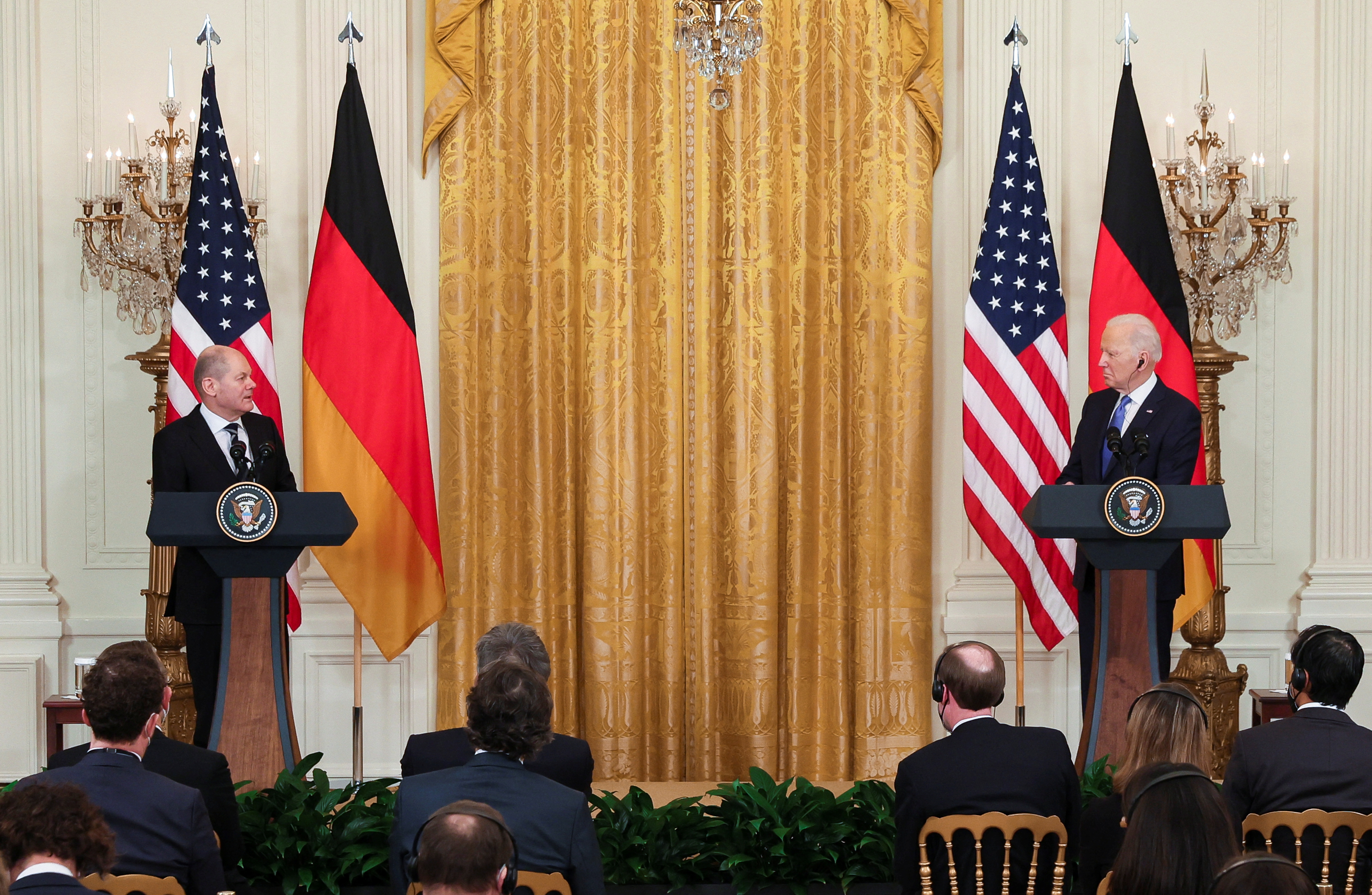 U.S. President Biden holds joint news conference with Germany's Chancellor Scholz in Washington