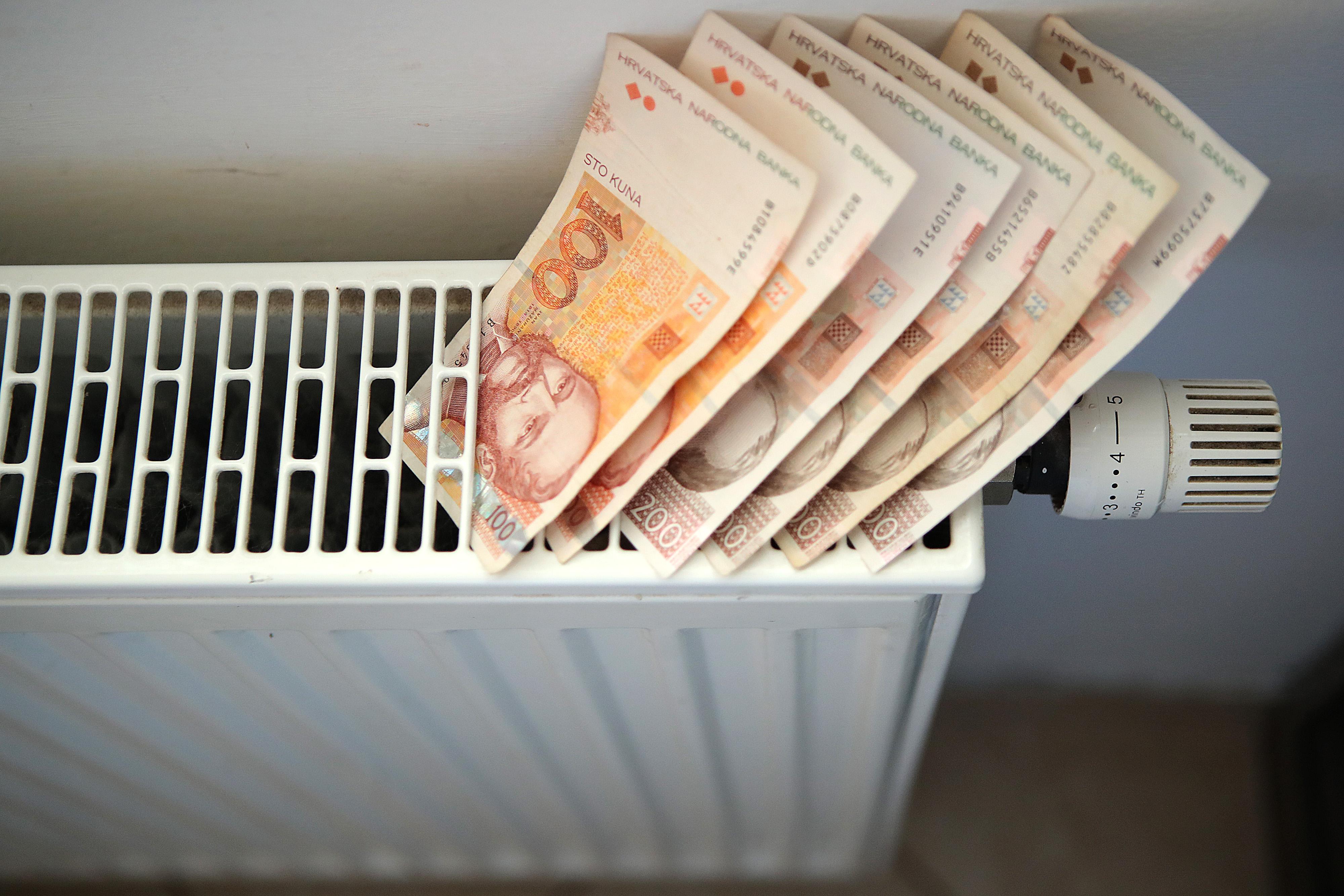 grijanje, radijator, novac, kune, računi