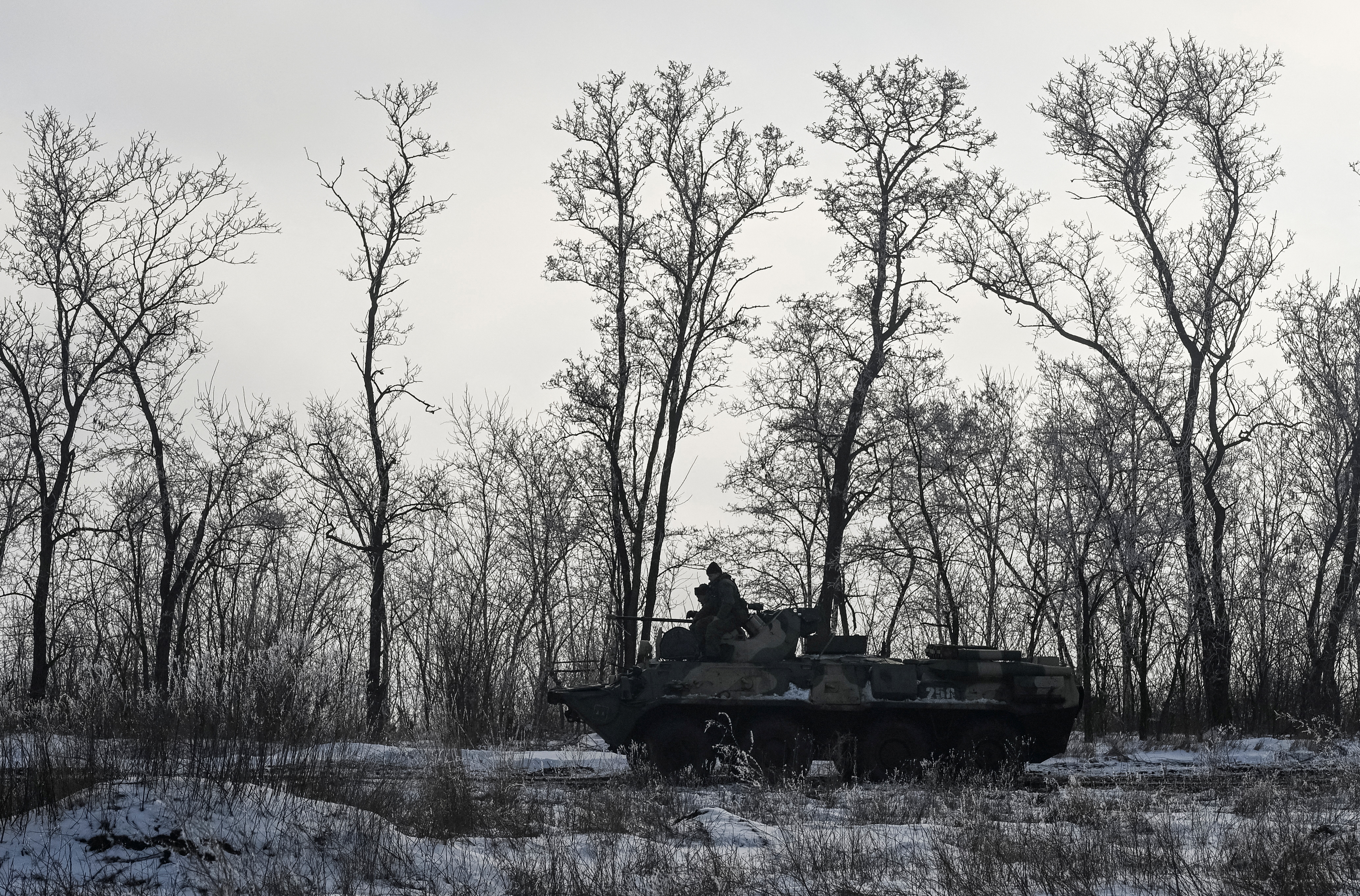 Russian service members hold drills in the Rostov region