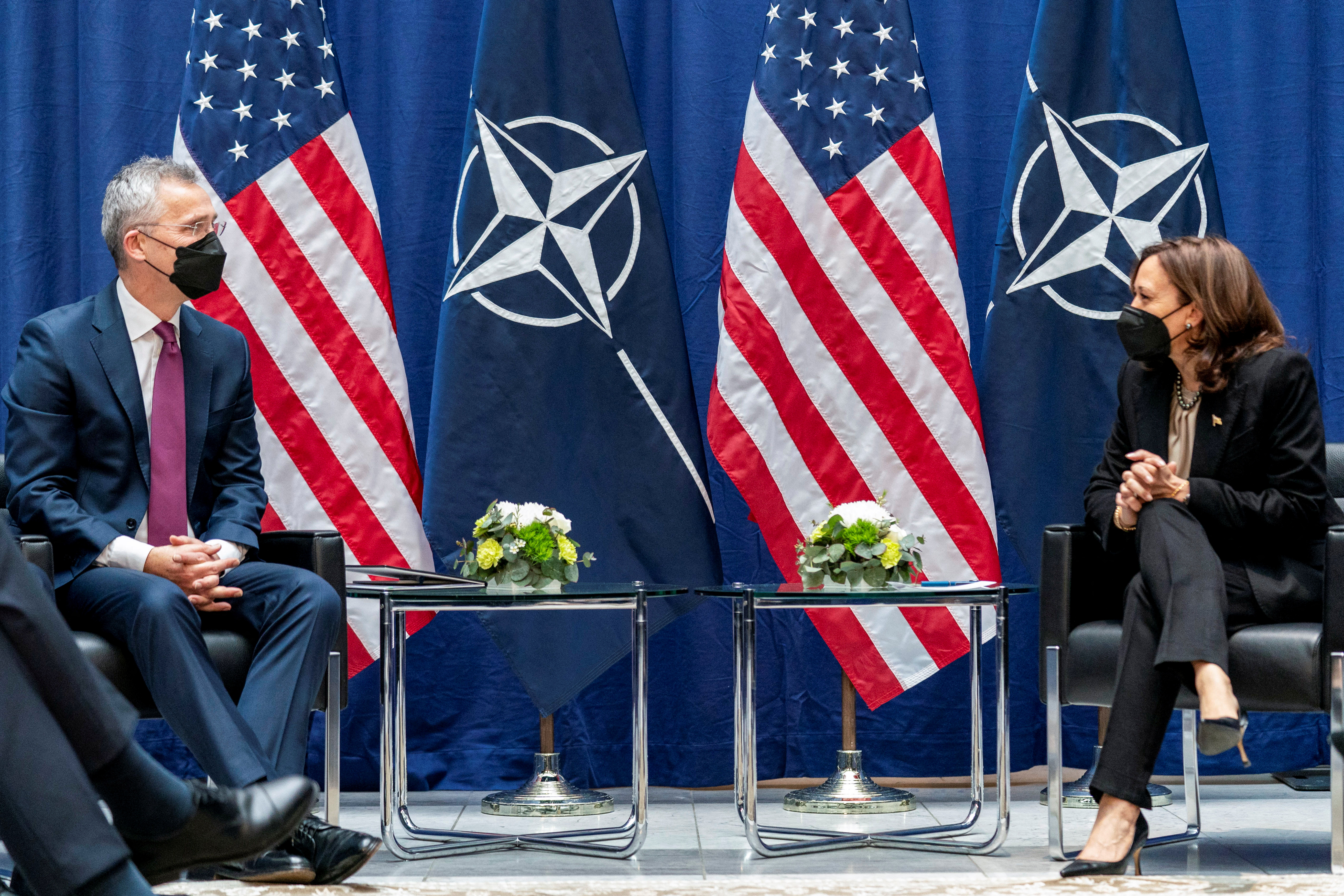U.S. Vice President Kamala Harris meets NATO Secretary-General Jens Stoltenberg in Munich