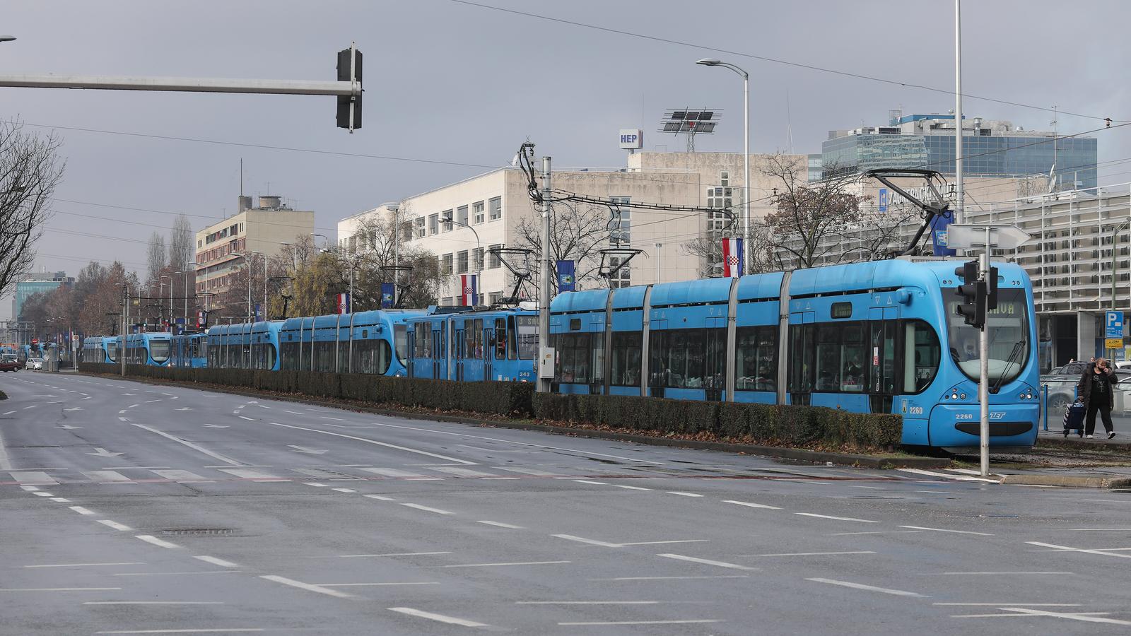 Zagreb: Zastoj tramvaja u Ulici grada Vukovara