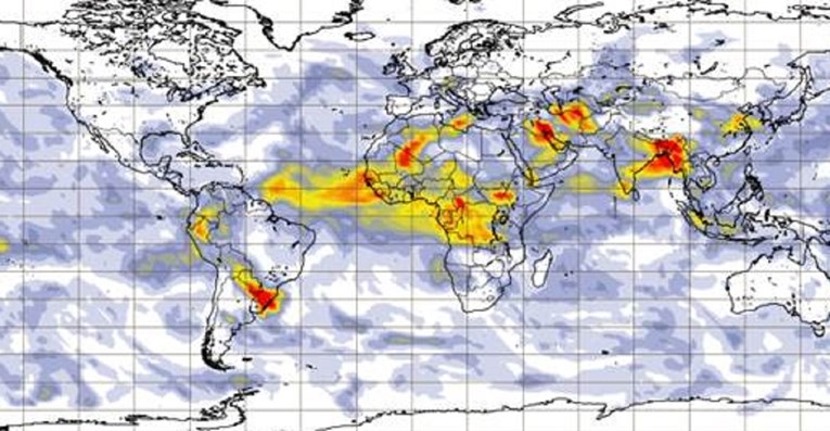copernicus, saharska prašina