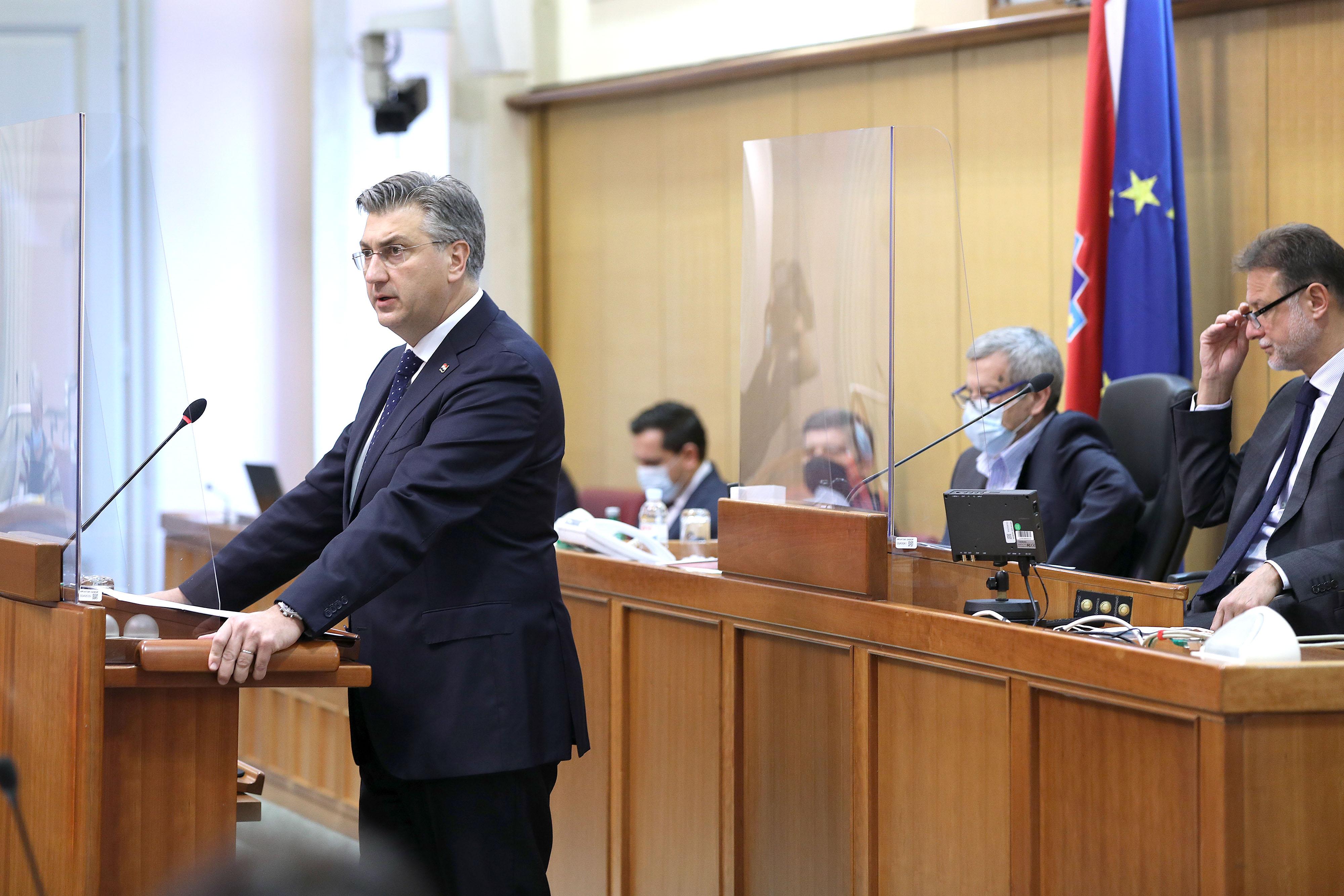 Zagreb: Sjednica Sabora s raspravom o prijedlogu Državnog proračuna Republike Hrvatske za 2022. godinu