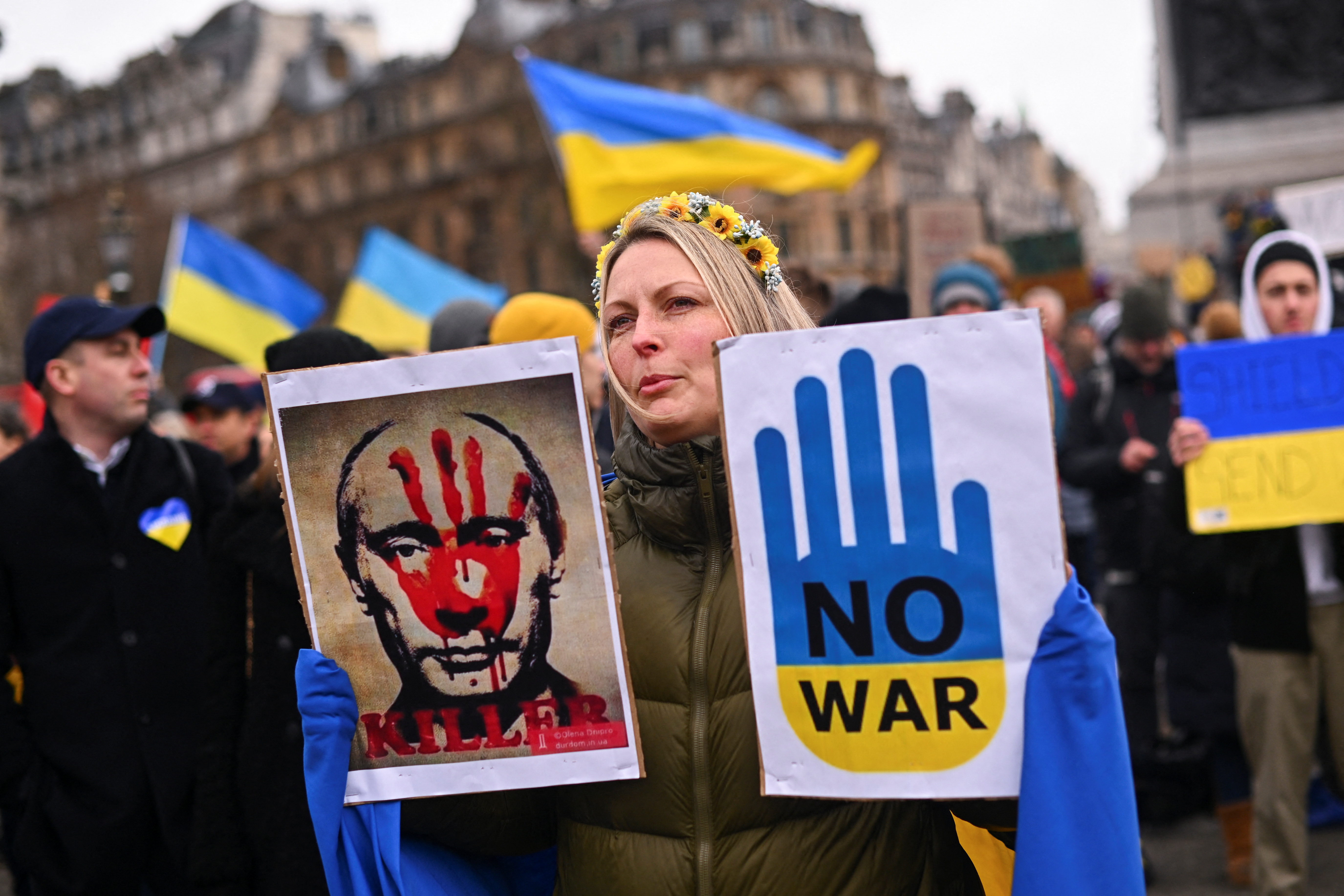 Protest in support of Ukraine, in London