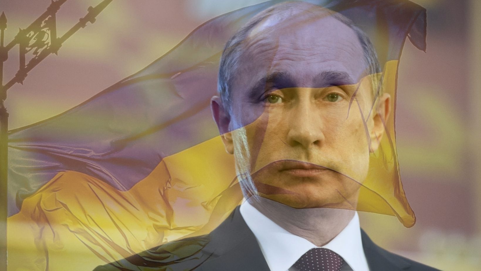 vladimir putin ukrajinska zastava