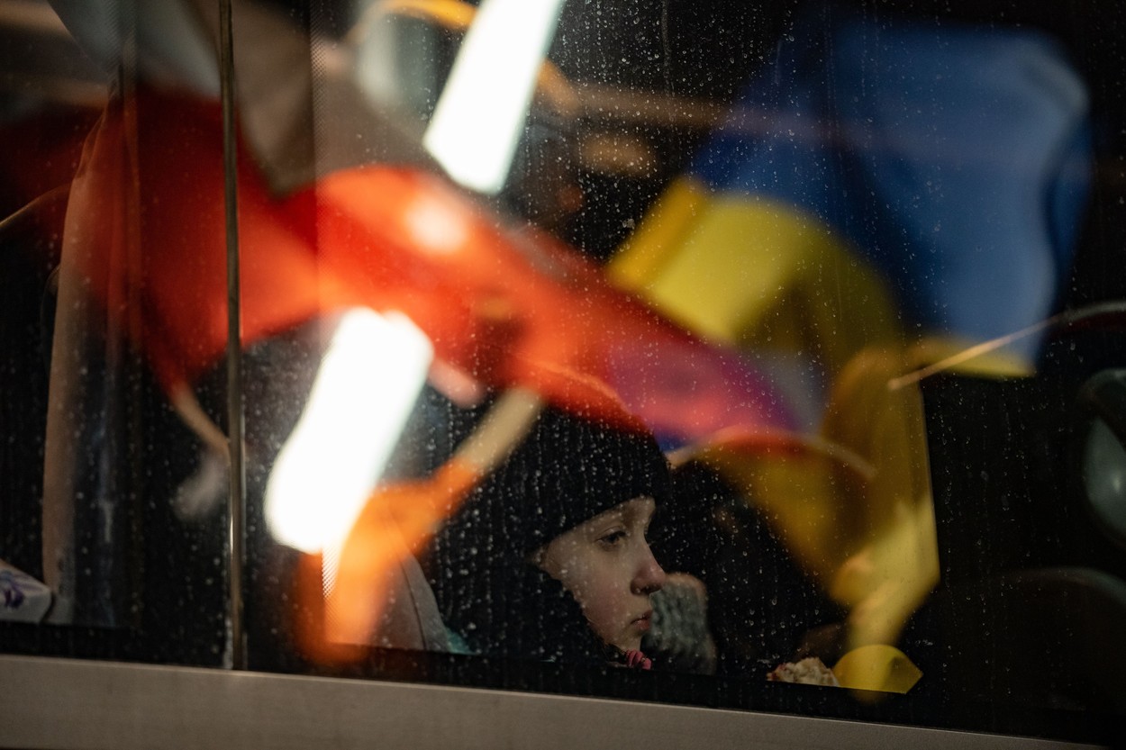 Ukrainian Refugees At Poland-Ukraine Border, Medyka - 18 Mar 2022
