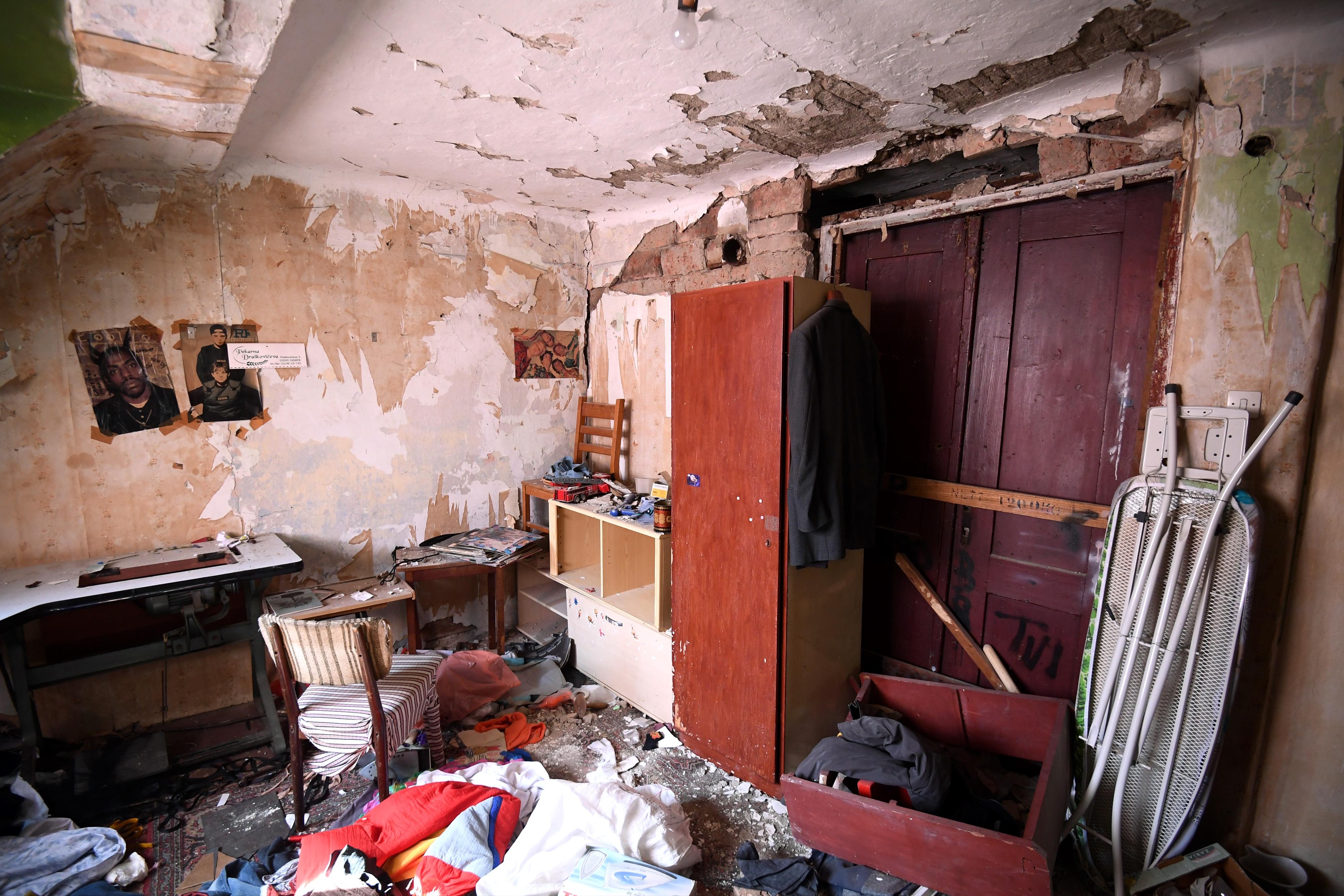 Zagreb: Stan u potkrovlju zgrade u Vlaškoj ulici koji je uništen u potresu