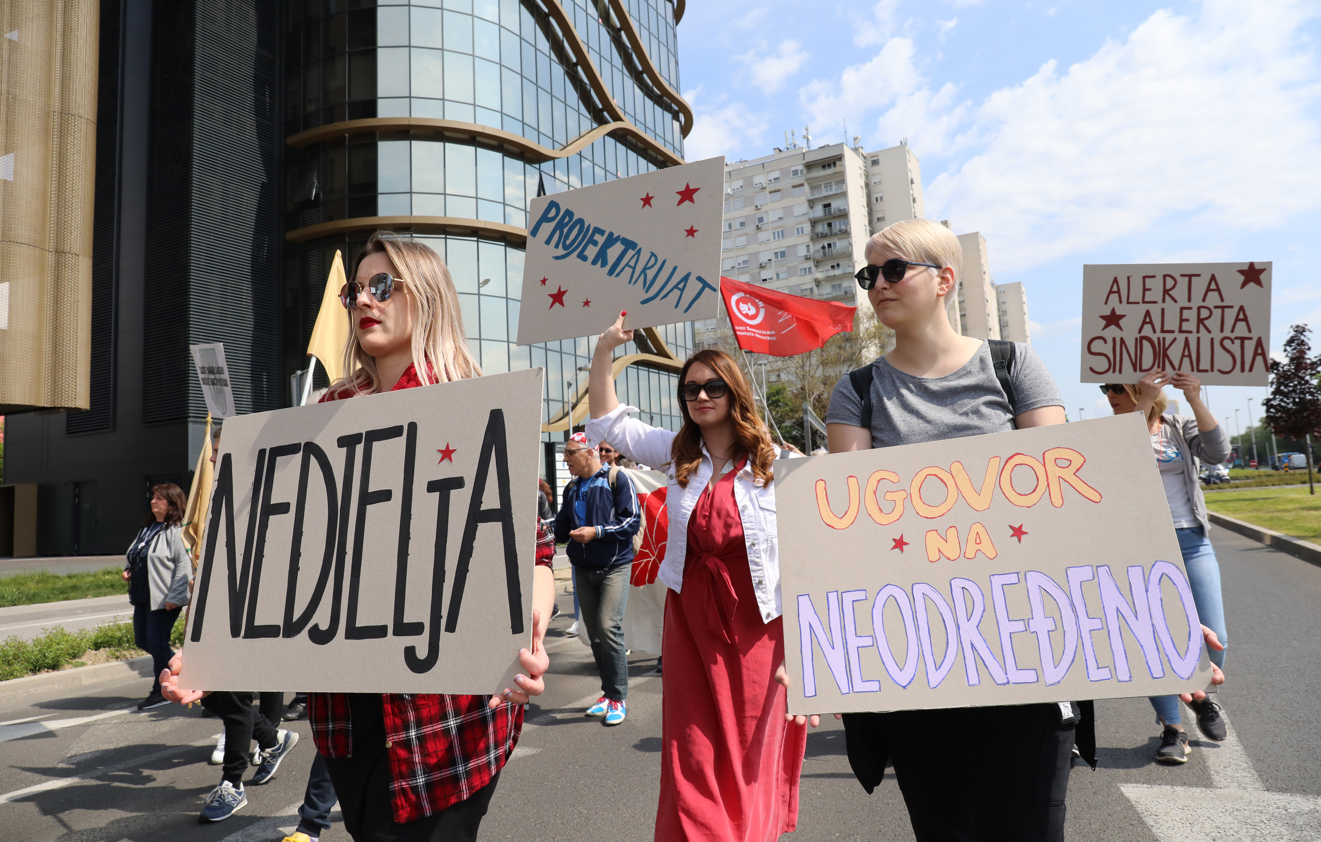 Zagreb: Na Međunarodni praznik rada održan marš pod sloganom Za Hrvatsku zadovoljnih radnika