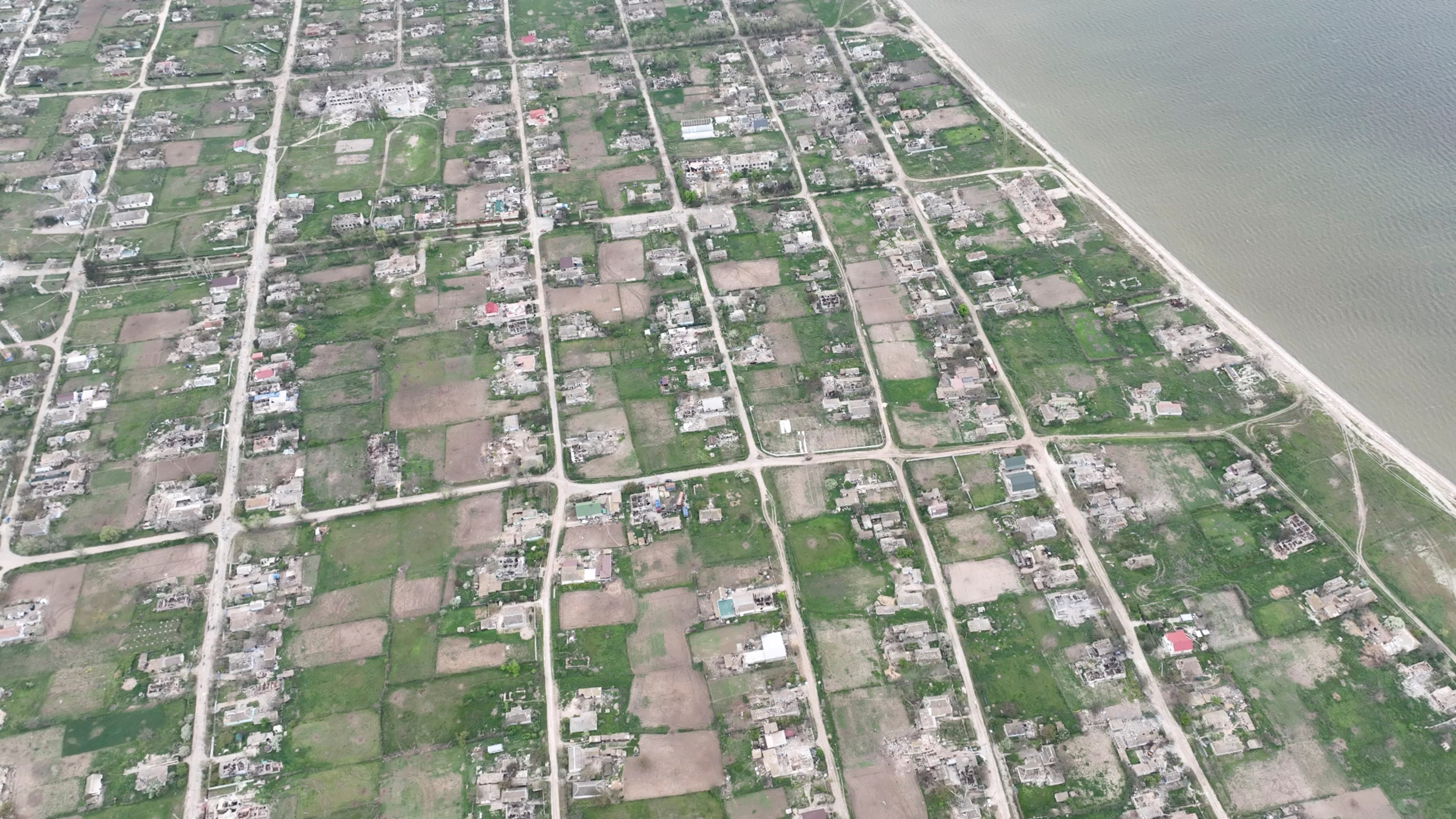 Drone footage shows destruction in Oleksandrivka, Kherson region