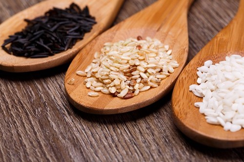 White, wild and brown rice