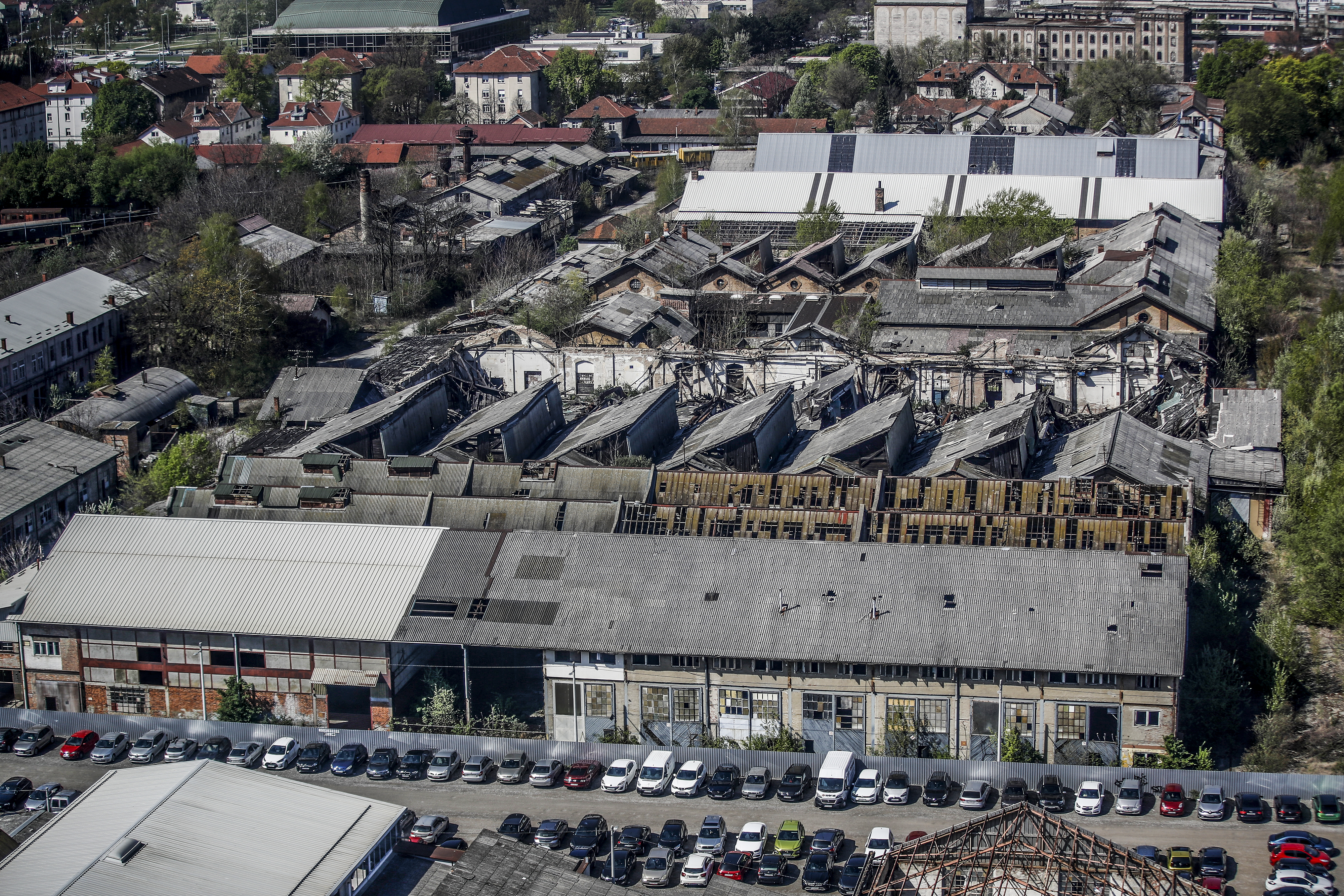 Panorama Zagreba snimljena s nebodera u Strojarskoj