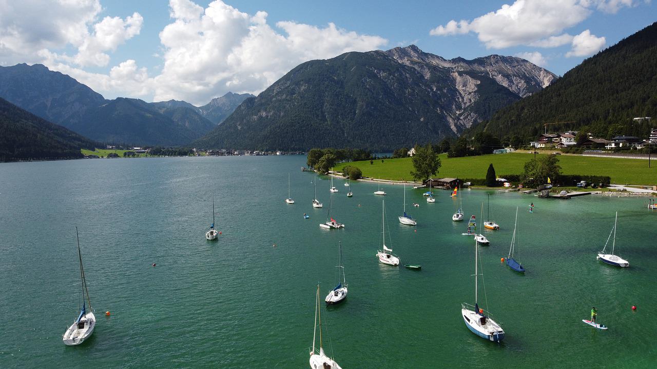 jezero achen, austrija, jedrenjak
