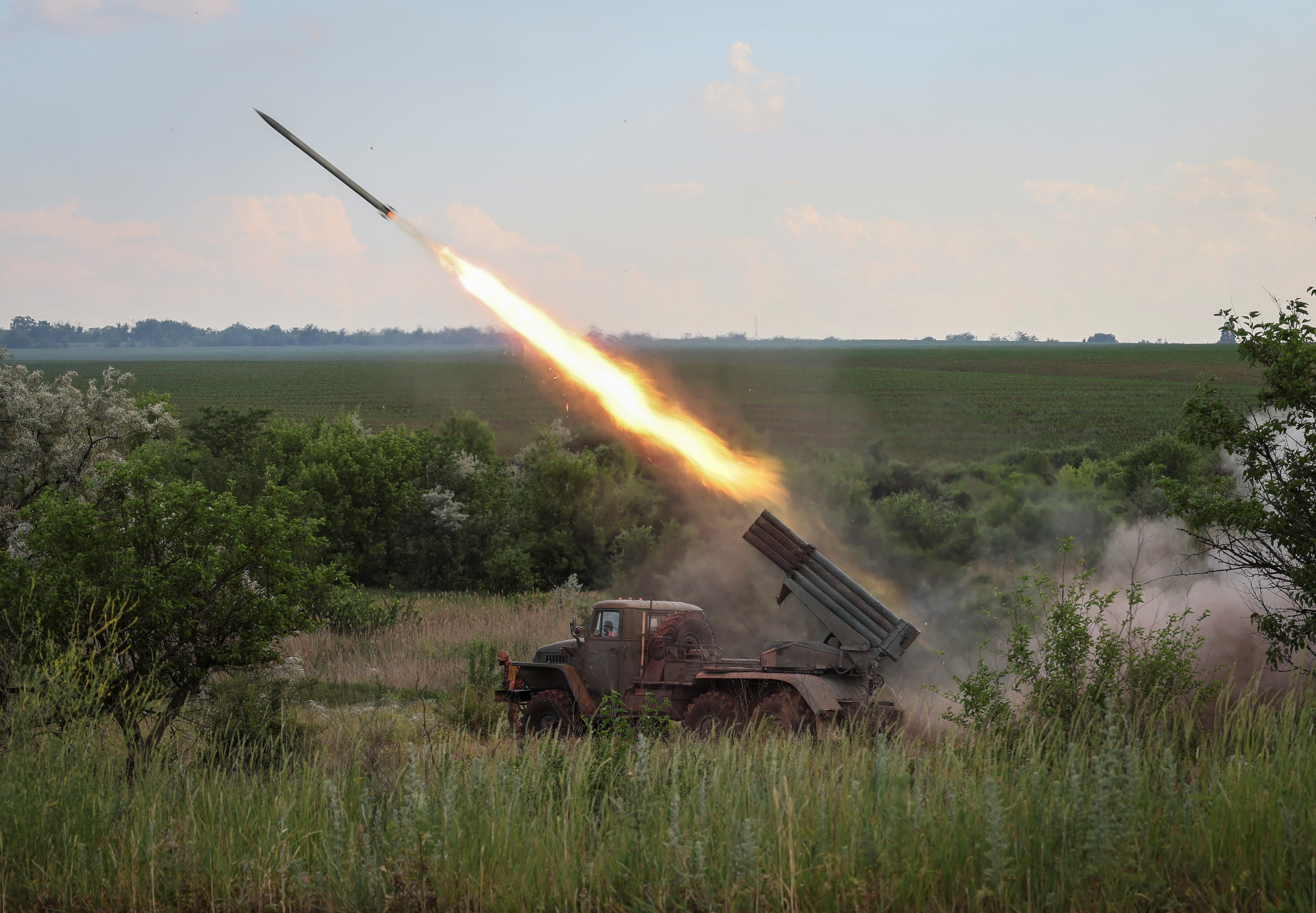 Russia's attack on Ukraine continues, in Donetsk region