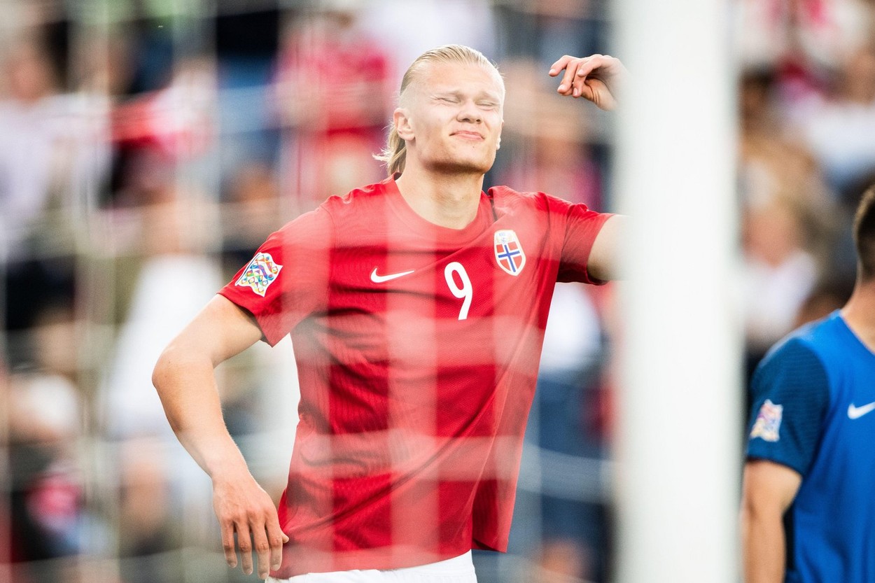 Oslo, Norway. 09th June, 2022. Erling Haaland (9) of Norway seen during the UEFA Nations League match between Norway and Slovenia at Ullevaal Stadion in Oslo. (Photo Credit: Gonzales Photo/Alamy Live News