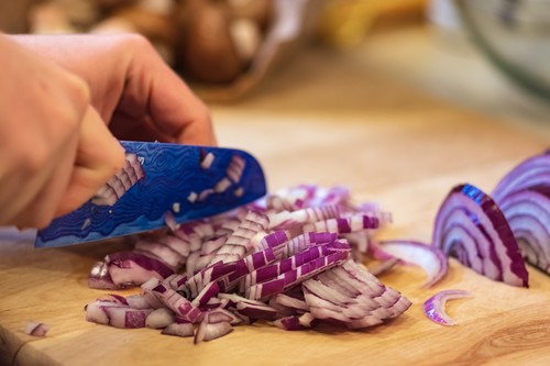 Chopping Red Onion
