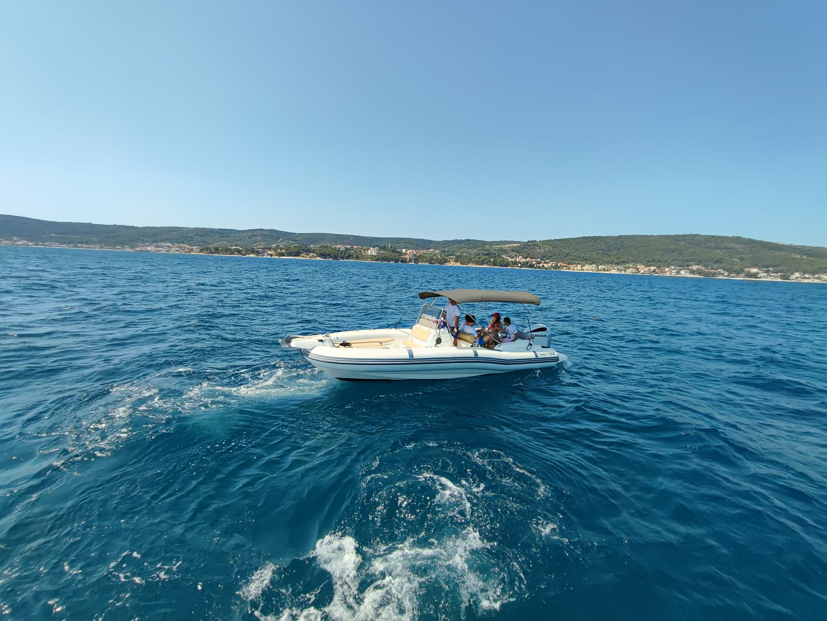 otok, ljeto, vrućina, kupanje, gliser, brod, more