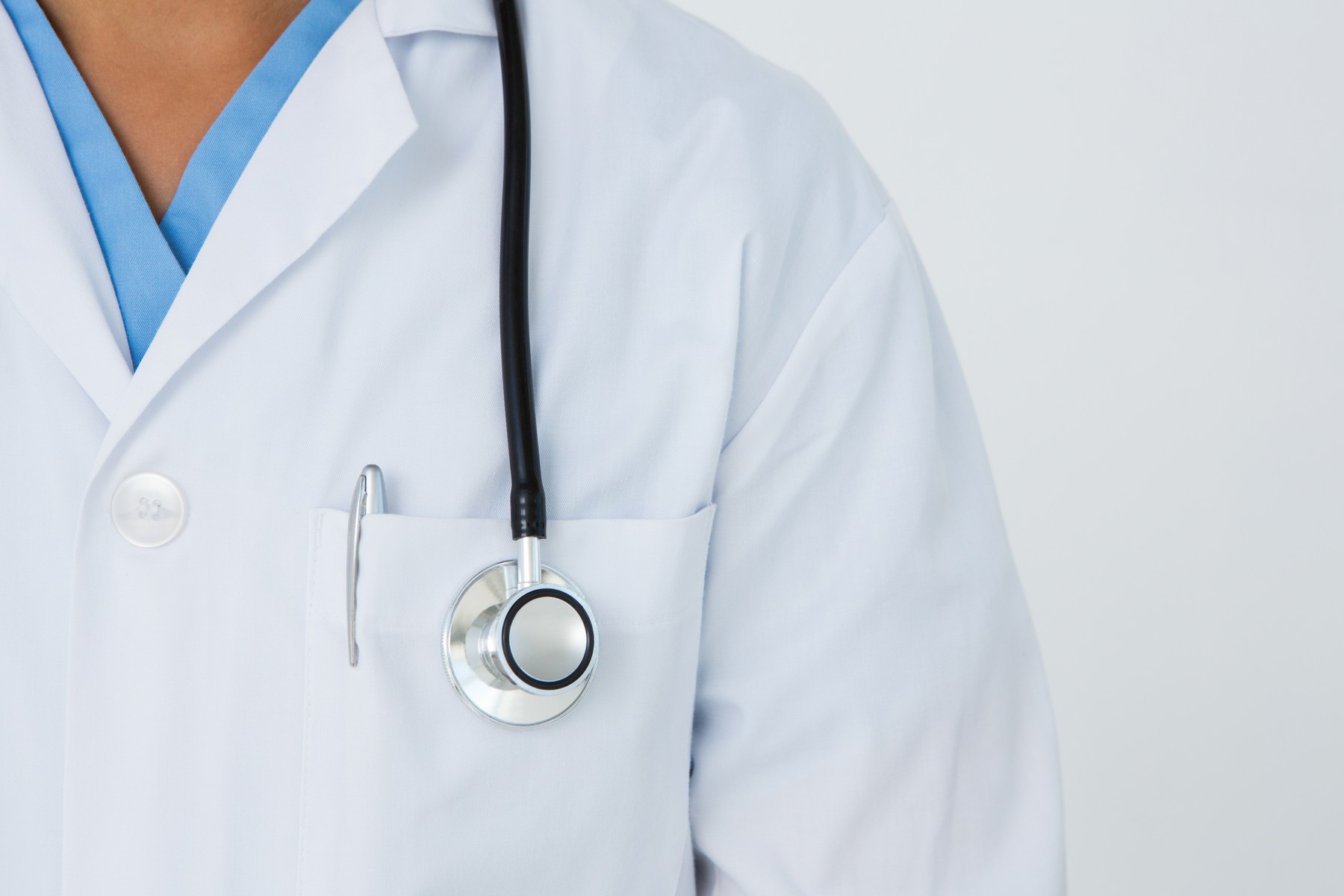 Doctor standing with stethoscope