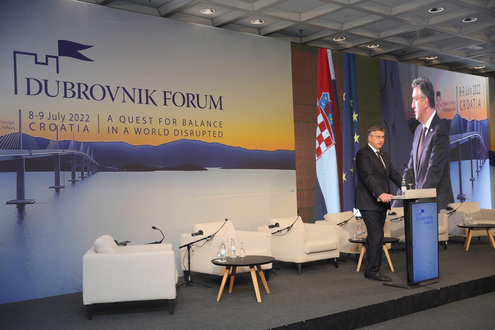 Premijer Andrej Plenković na otvorenju međunarodne konferencije Dubrovnik Forum 2022.