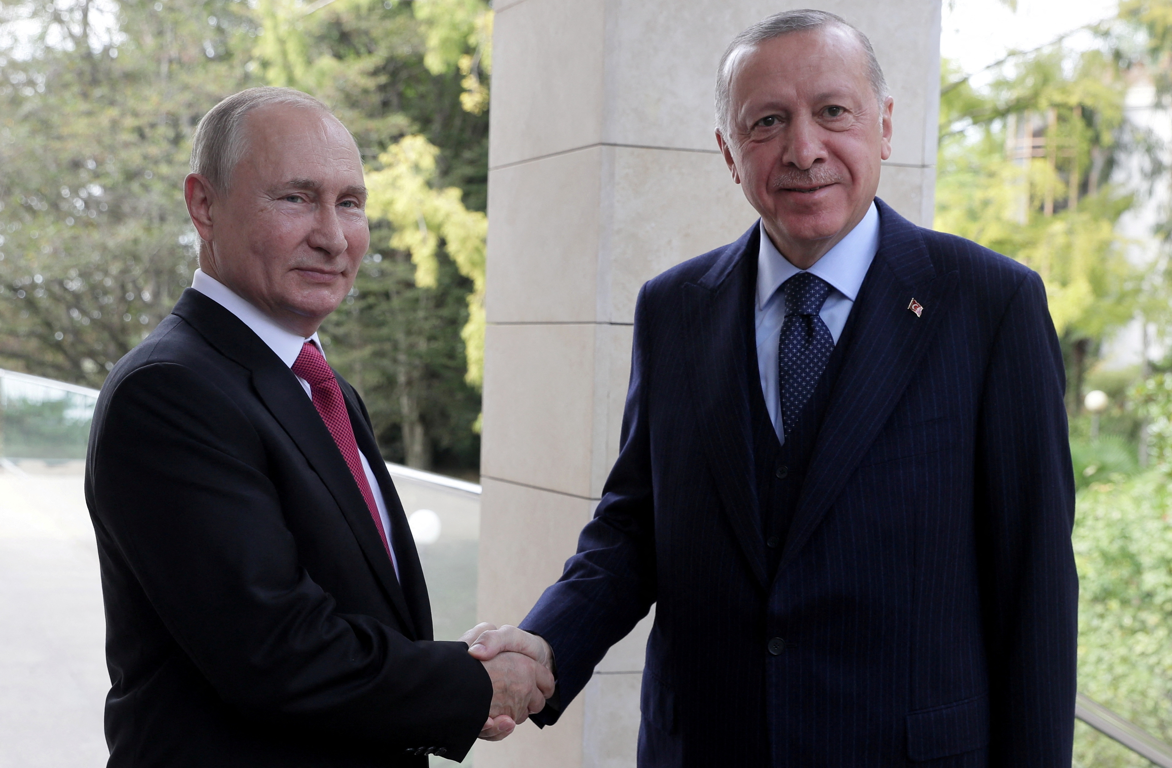 FILE PHOTO: Russian Vladimir meets with Turkish President Erdogan in Sochi