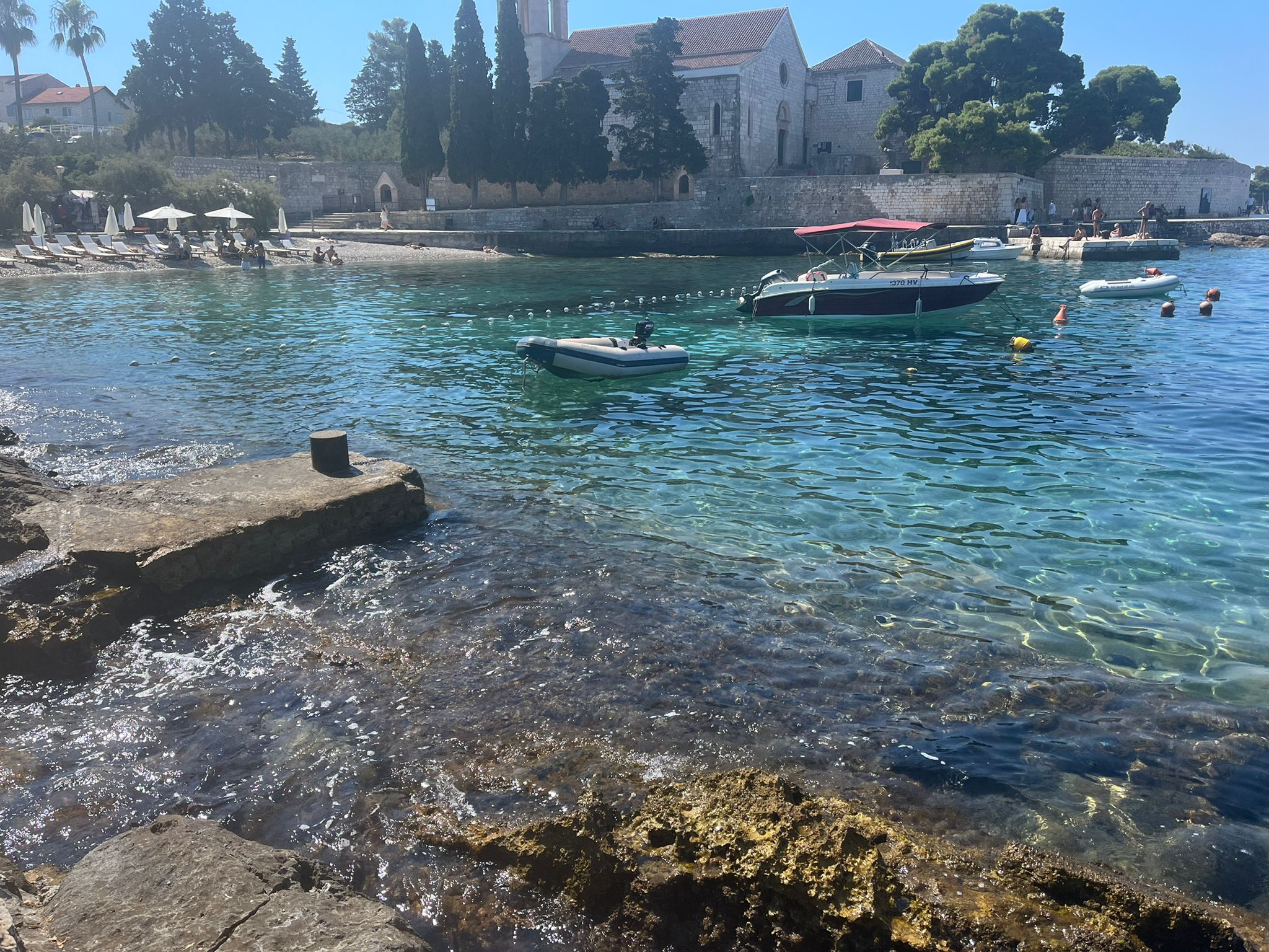 sunce, more, plaža, Hvar