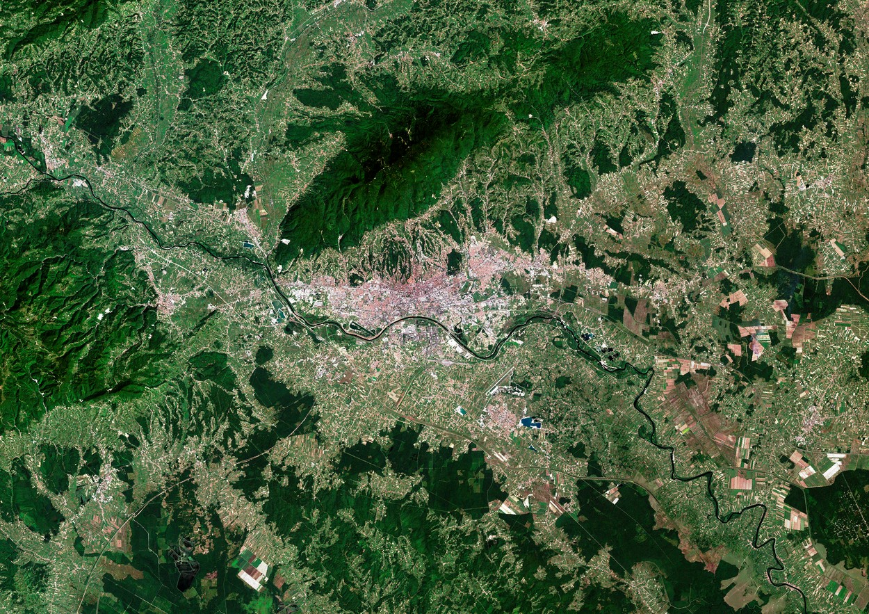 Zagreb, satellite image
