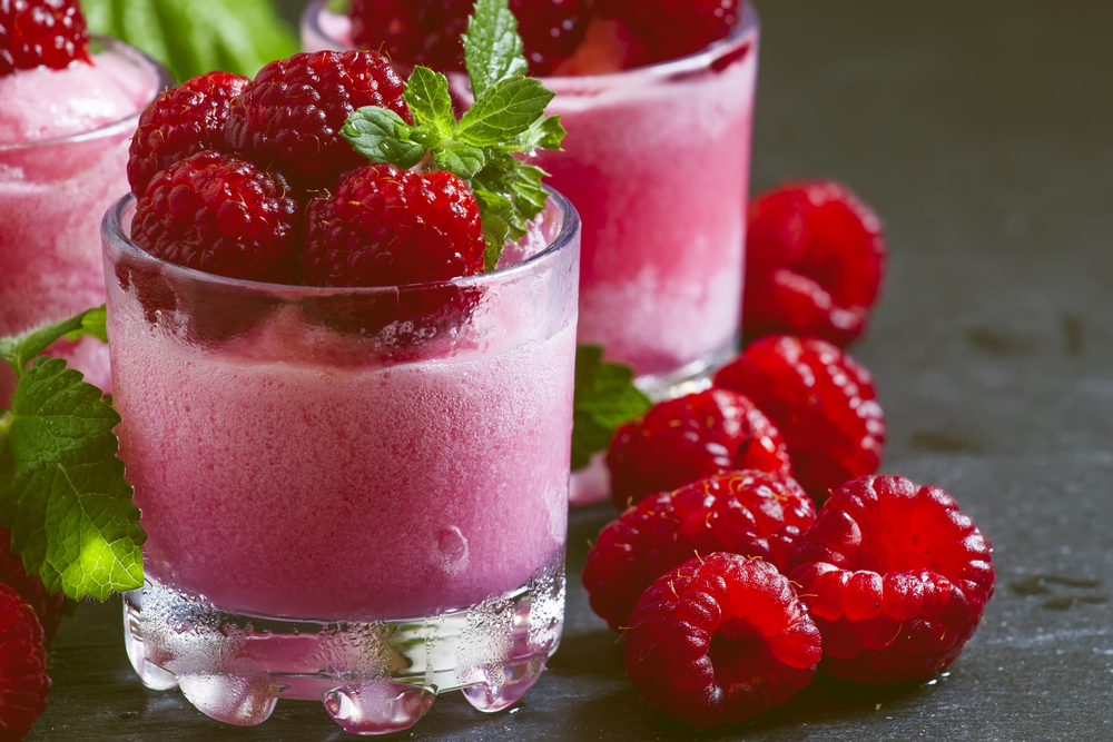 smoothie, maline, desert