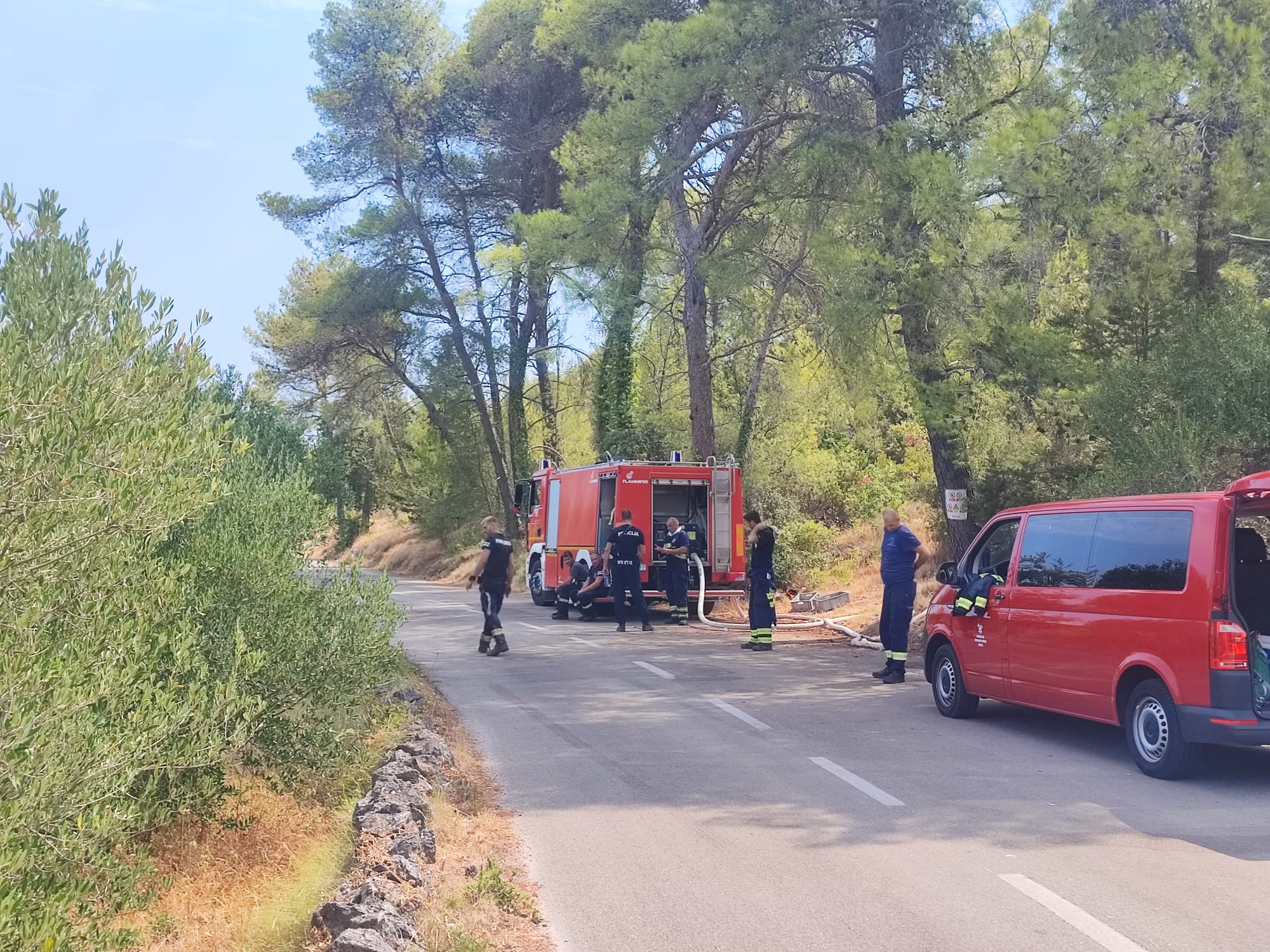 požar, Hvar, vatrogasci