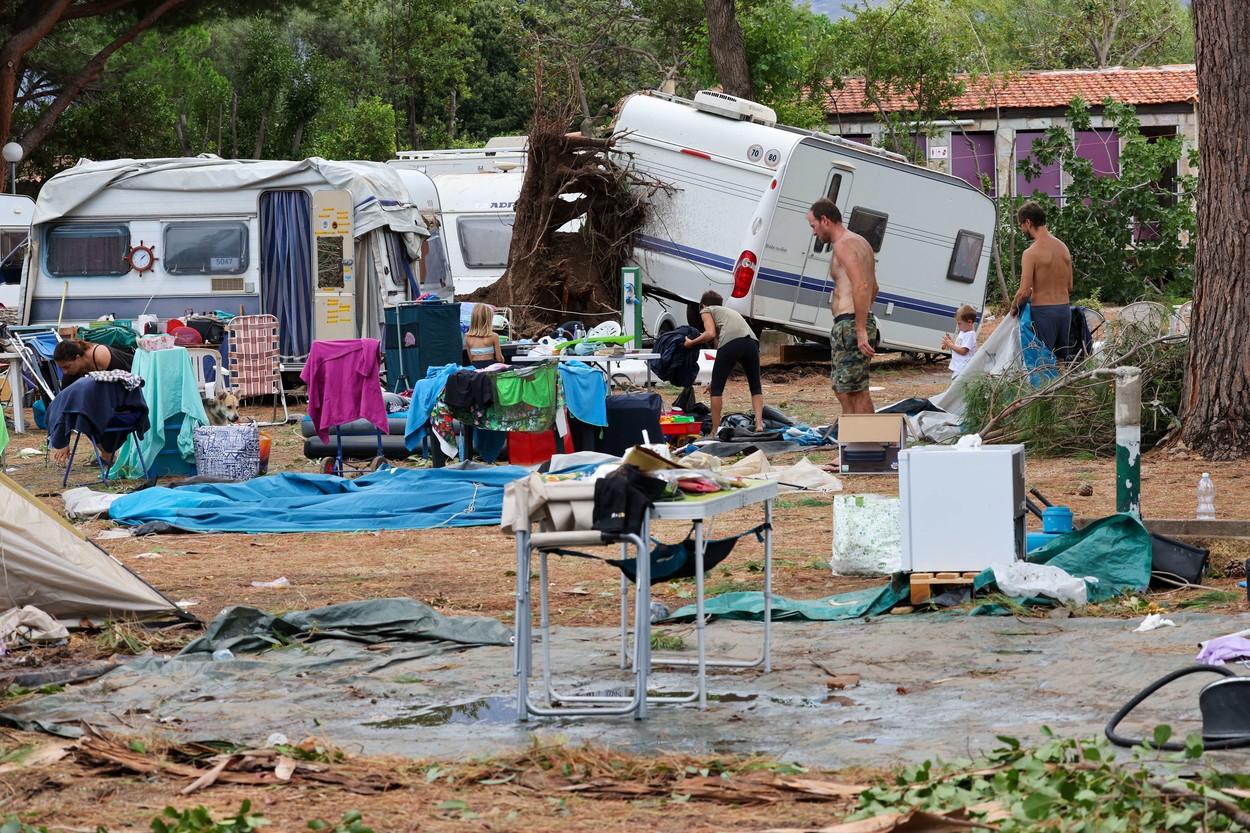 5 Dead During A Violent Storm In Corsica, Calvi, France - 18 Aug 2022