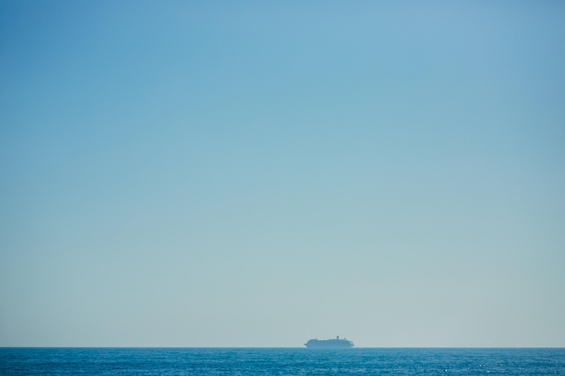 Big cruise ship in the Adriatic near Montenegro.