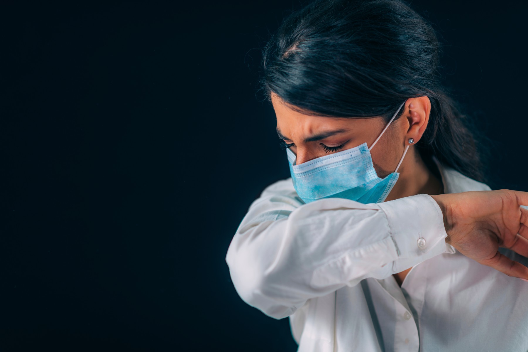 Coughing in elbow or sleeve