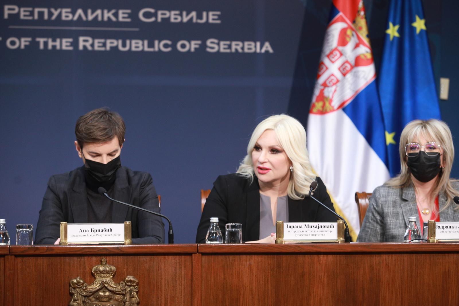 Ana Brnabi? izjavila je danas da Rio Tinto za nekoliko tjedana ne?e biti u Srbiji.