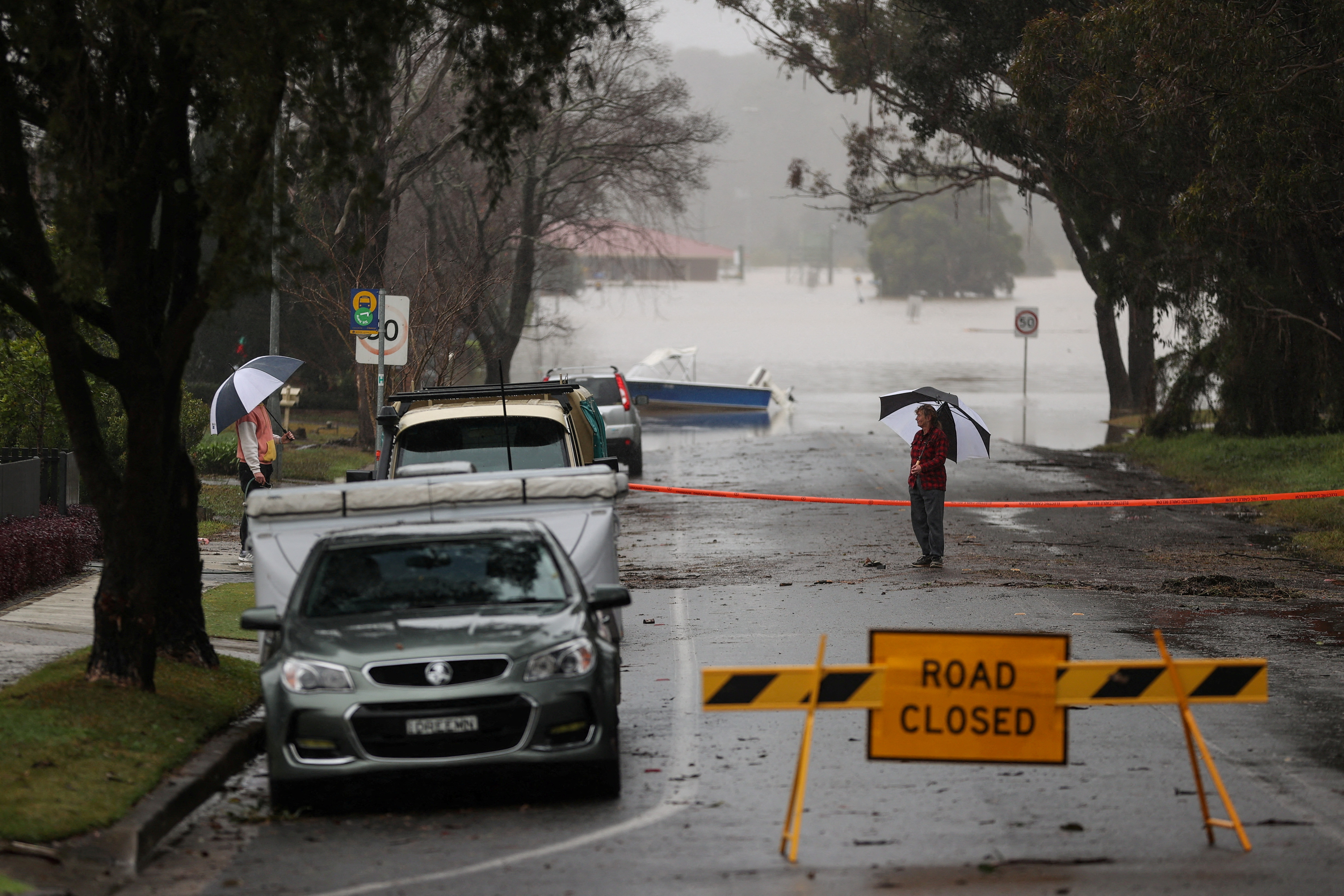 FILE PHOTO: Flooding from heavy rains affects western suburbs in Sydney in July 2022