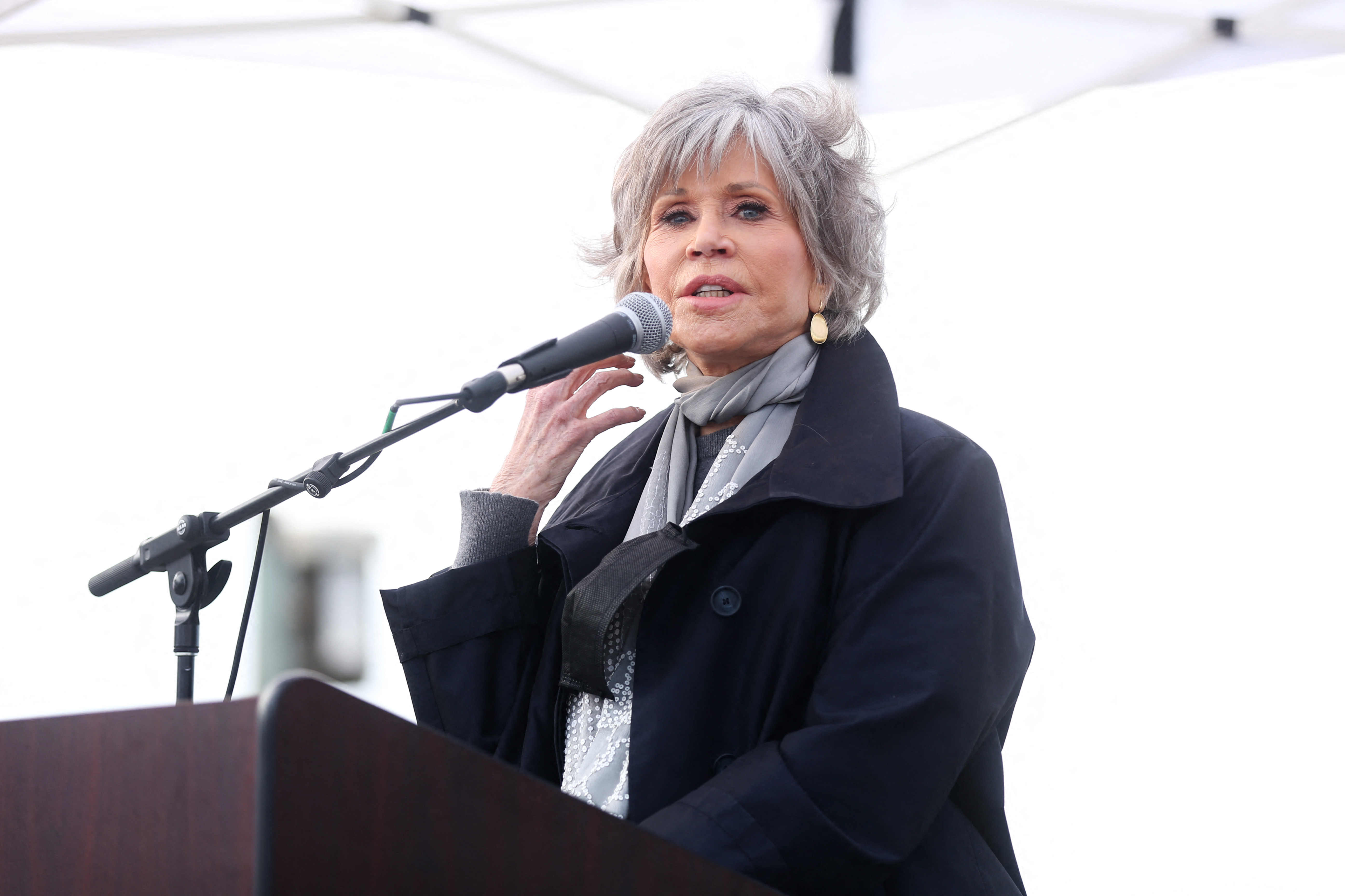 Jane Fonda Joins Social Compassion In Legislation For Press Conference To End Offshore Drilling And Production