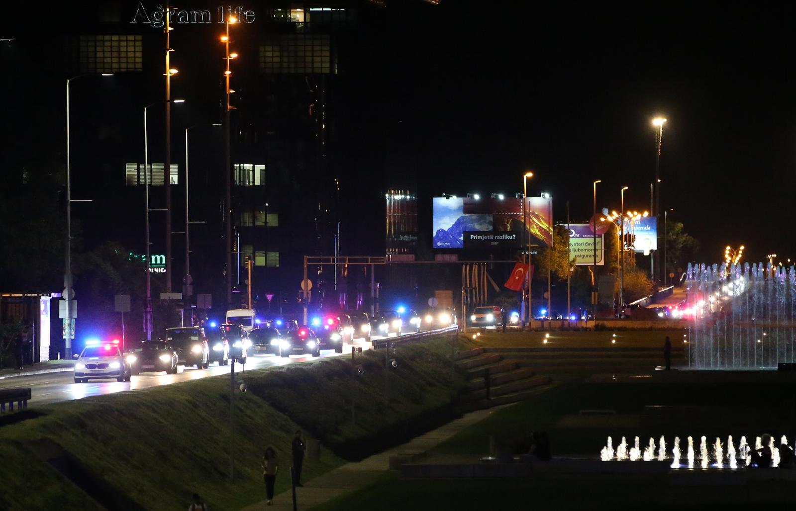 Turski predsjednik Recep Tayyip Erdogan uz jaku policijsku pratnju stigao je u Zagreb