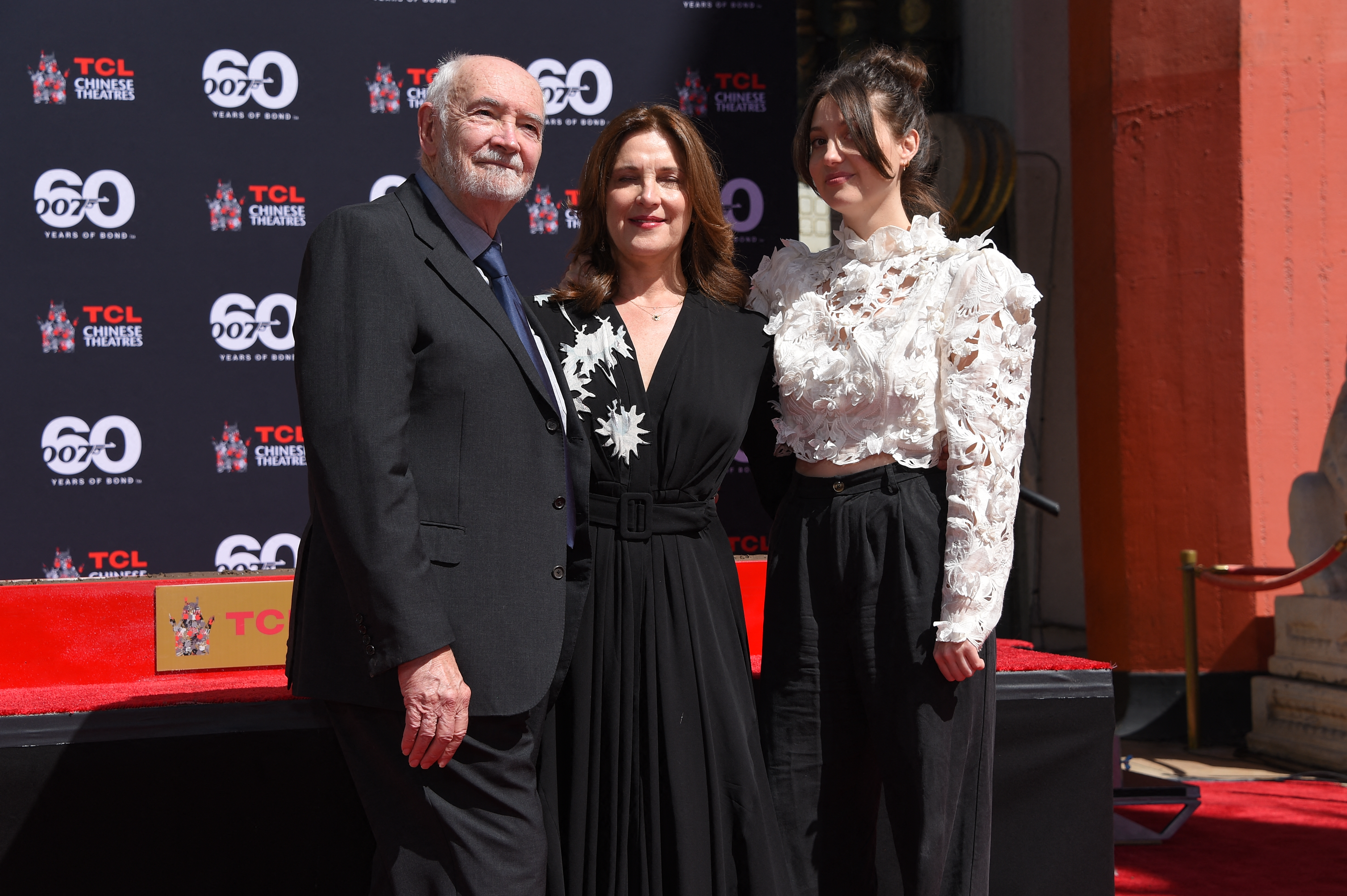 Hand and footprint ceremony for producers Michael Wilson and Barbara Broccoli