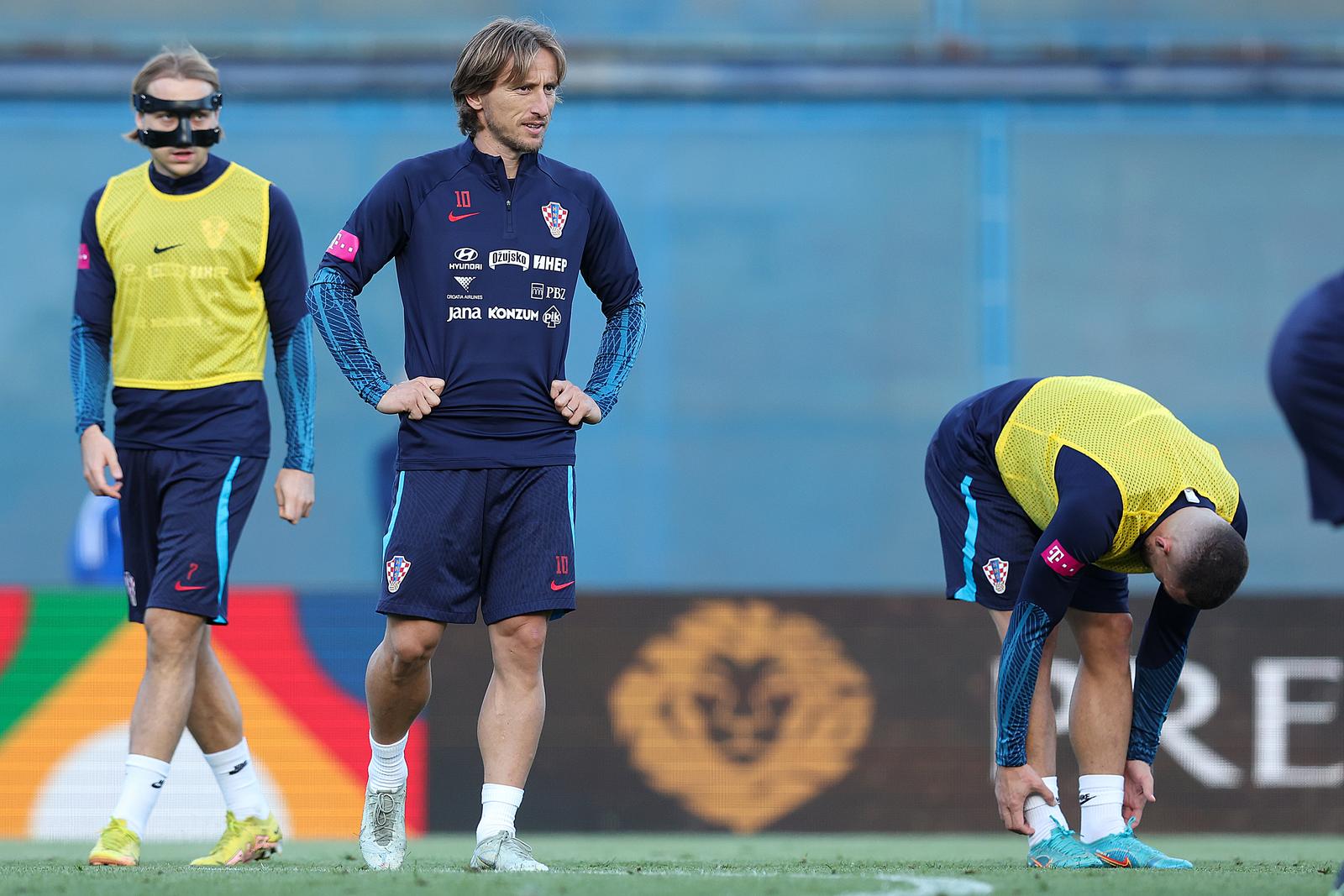 Zagreb: Održan trening hrvatske nogometne reprezentacije uoči sutrašnje utakmice s Danskom