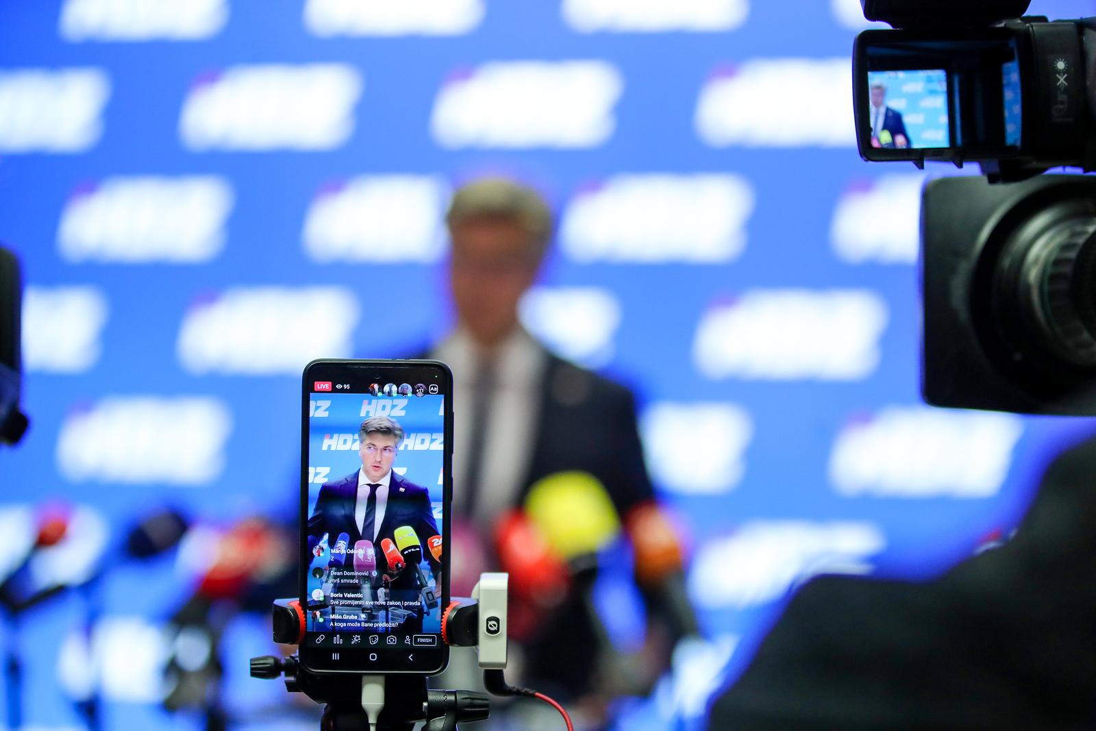 Zagreb: Izjava premijera Adreja Plenkovića nakon sjednice Predsjedništva HDZ-a