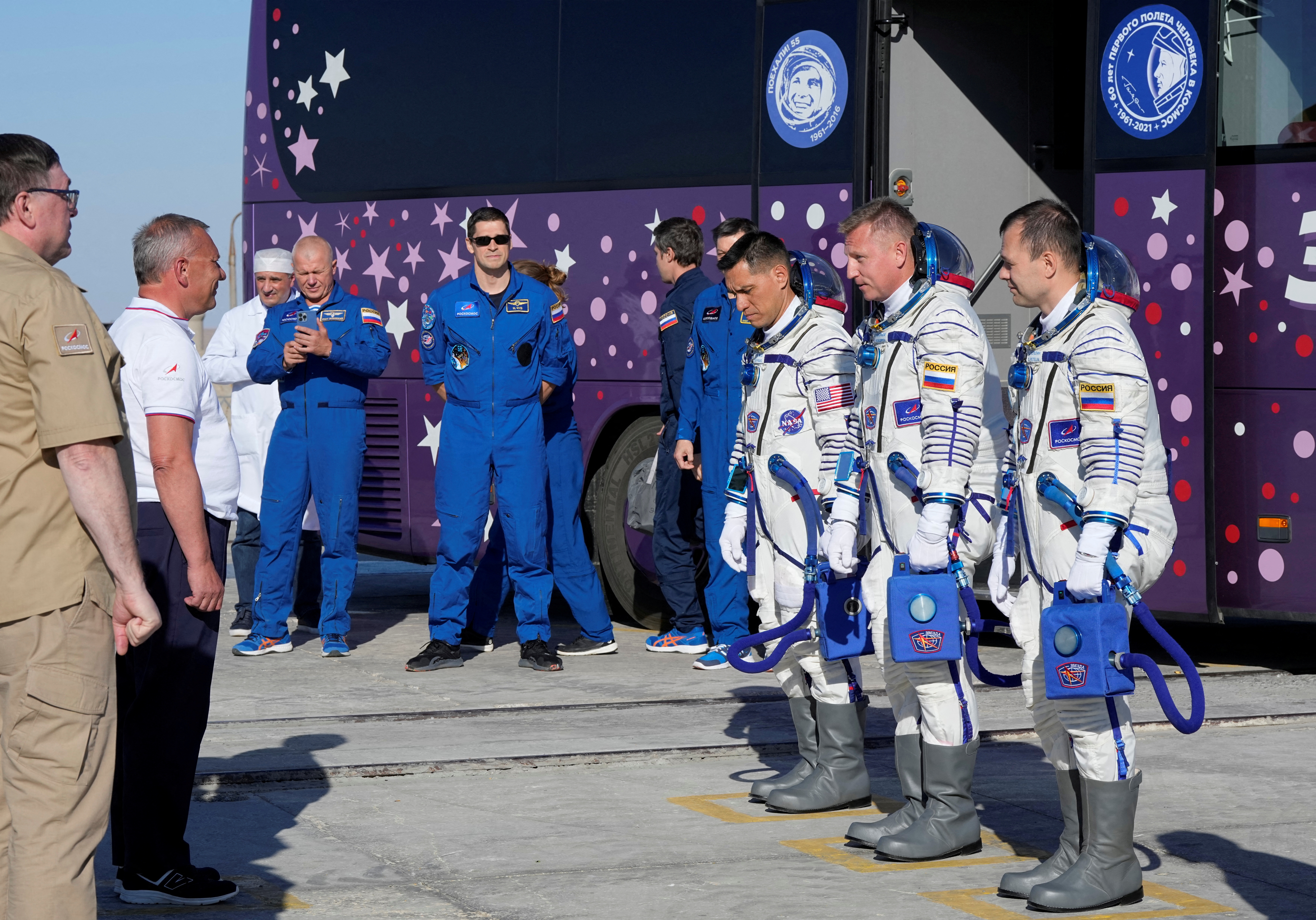 Launch of Soyuz MS-22 at the Baikonur cosmodrome, Kazakhstan