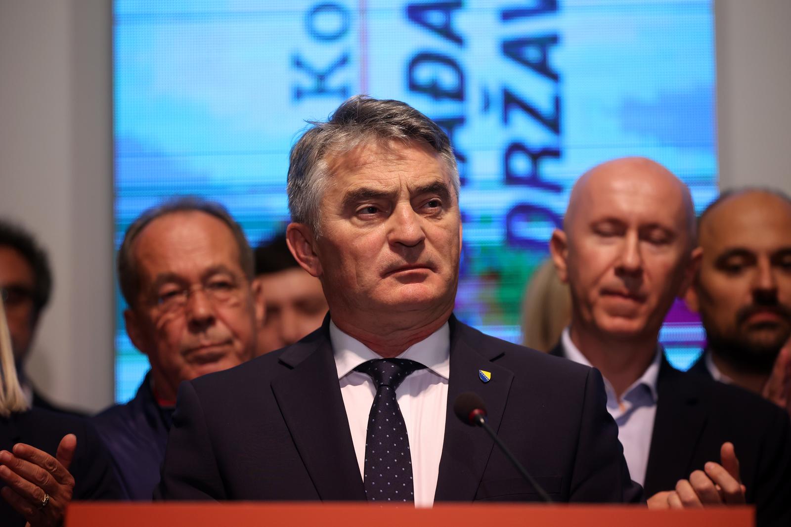 Sarajevo: Željko Komšić proglasio pobjedu kao Hrvatski član Predsjedništva BiH