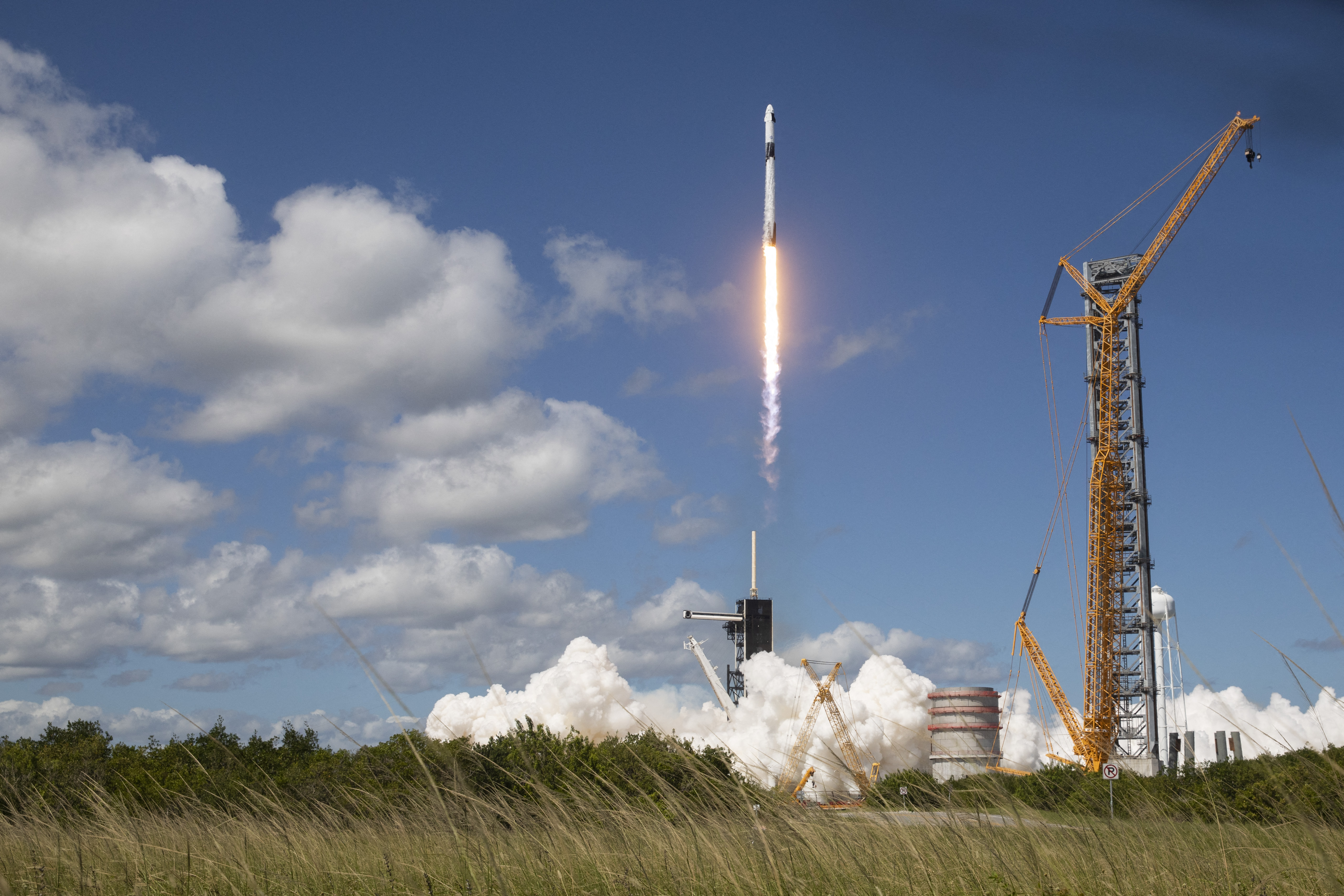 SpaceX Crewed Mission Launches To International Space Station